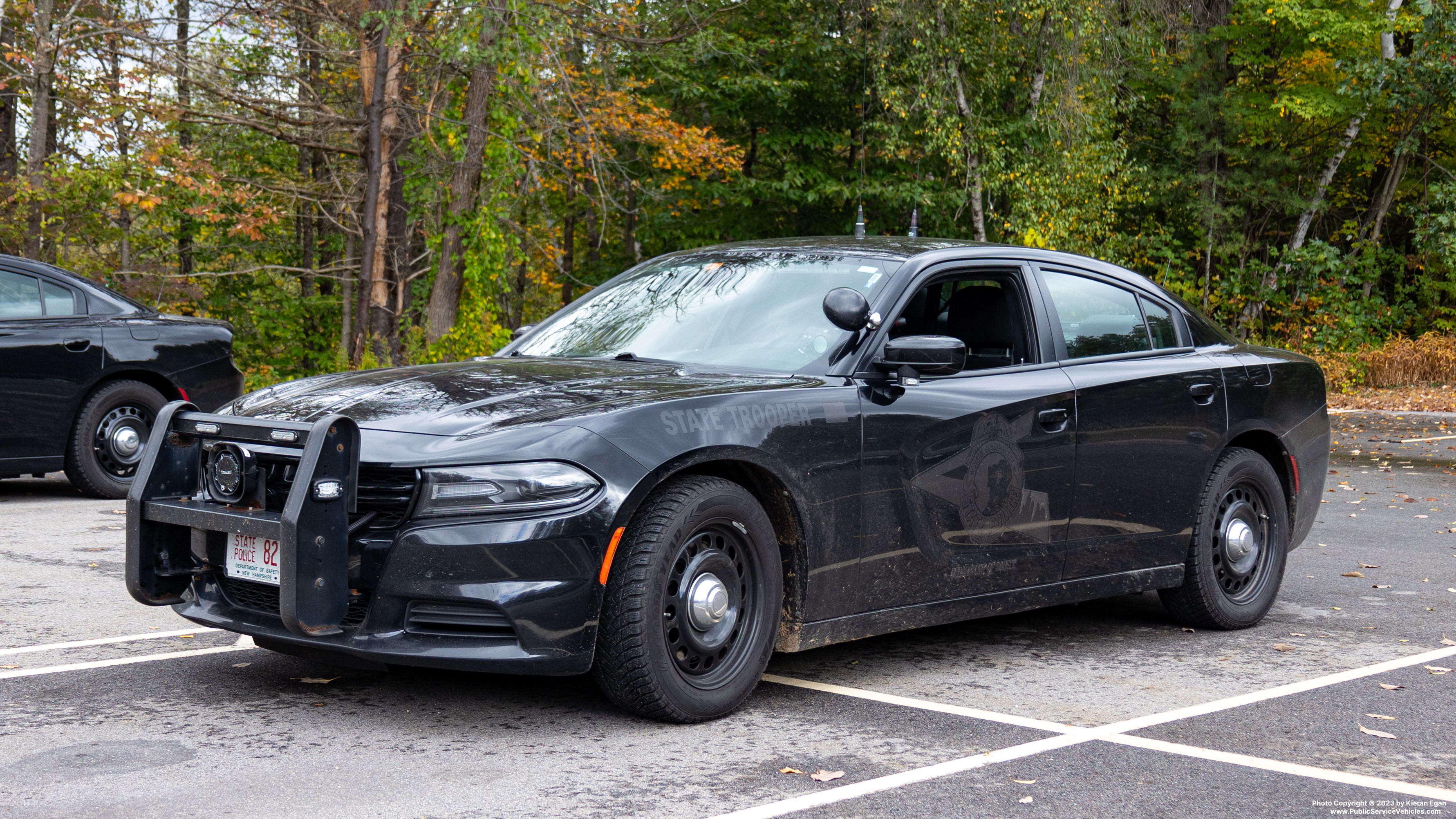 A photo  of New Hampshire State Police
            Cruiser 82, a 2017-2019 Dodge Charger             taken by Kieran Egan