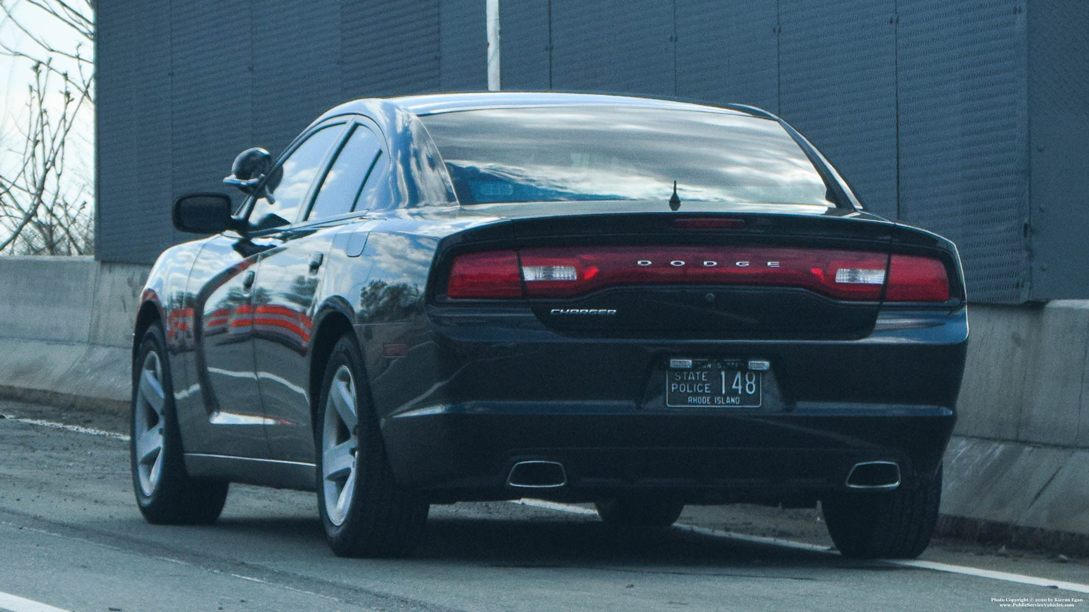 A photo  of Rhode Island State Police
            Cruiser 148, a 2013 Dodge Charger             taken by Kieran Egan