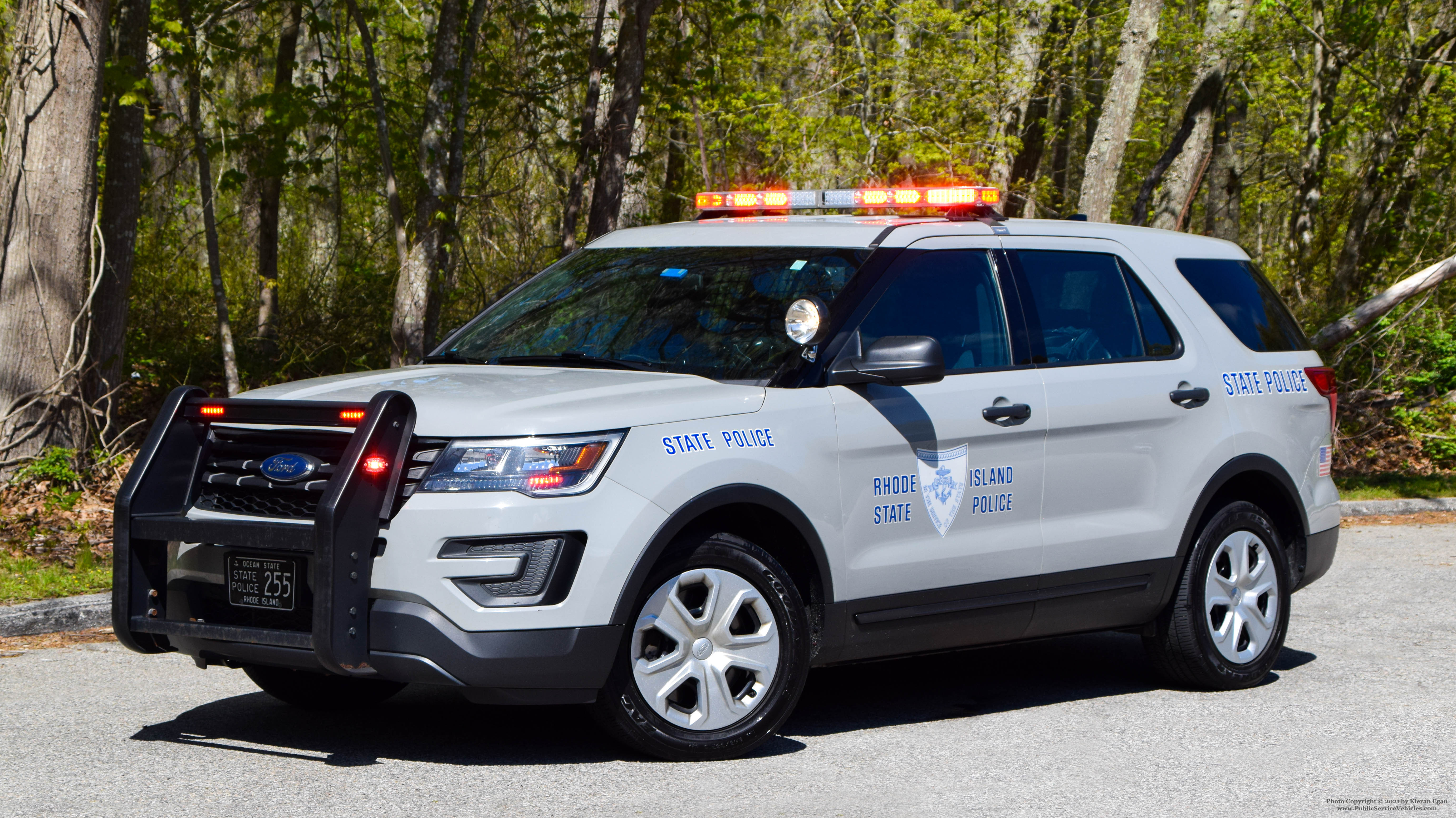 A photo  of Rhode Island State Police
            Cruiser 255, a 2017 Ford Police Interceptor Utility             taken by Kieran Egan