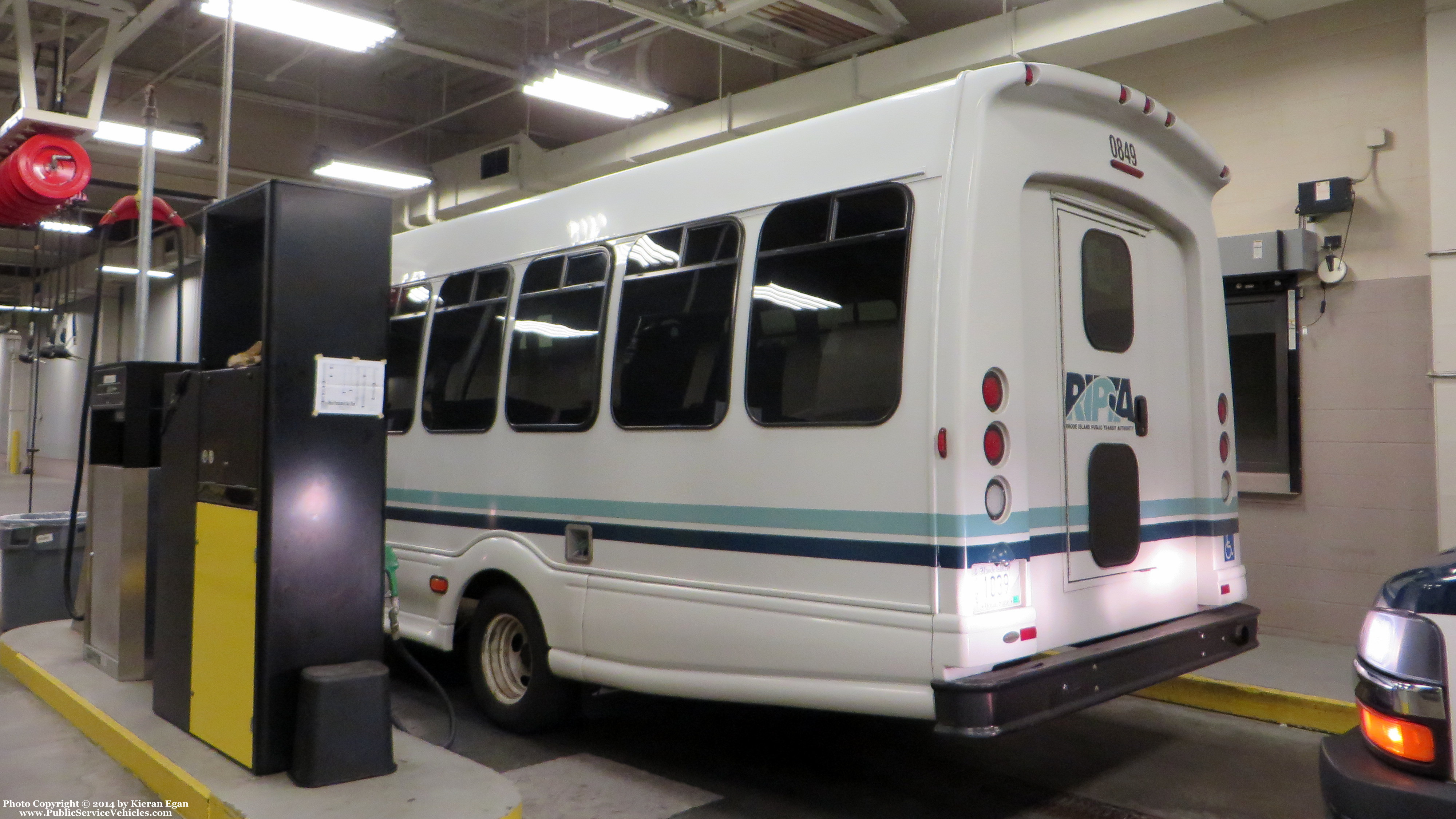 A photo  of Rhode Island Public Transit Authority
            Flex Van 0849, a 2008 Ford E-450 Bus             taken by Kieran Egan
