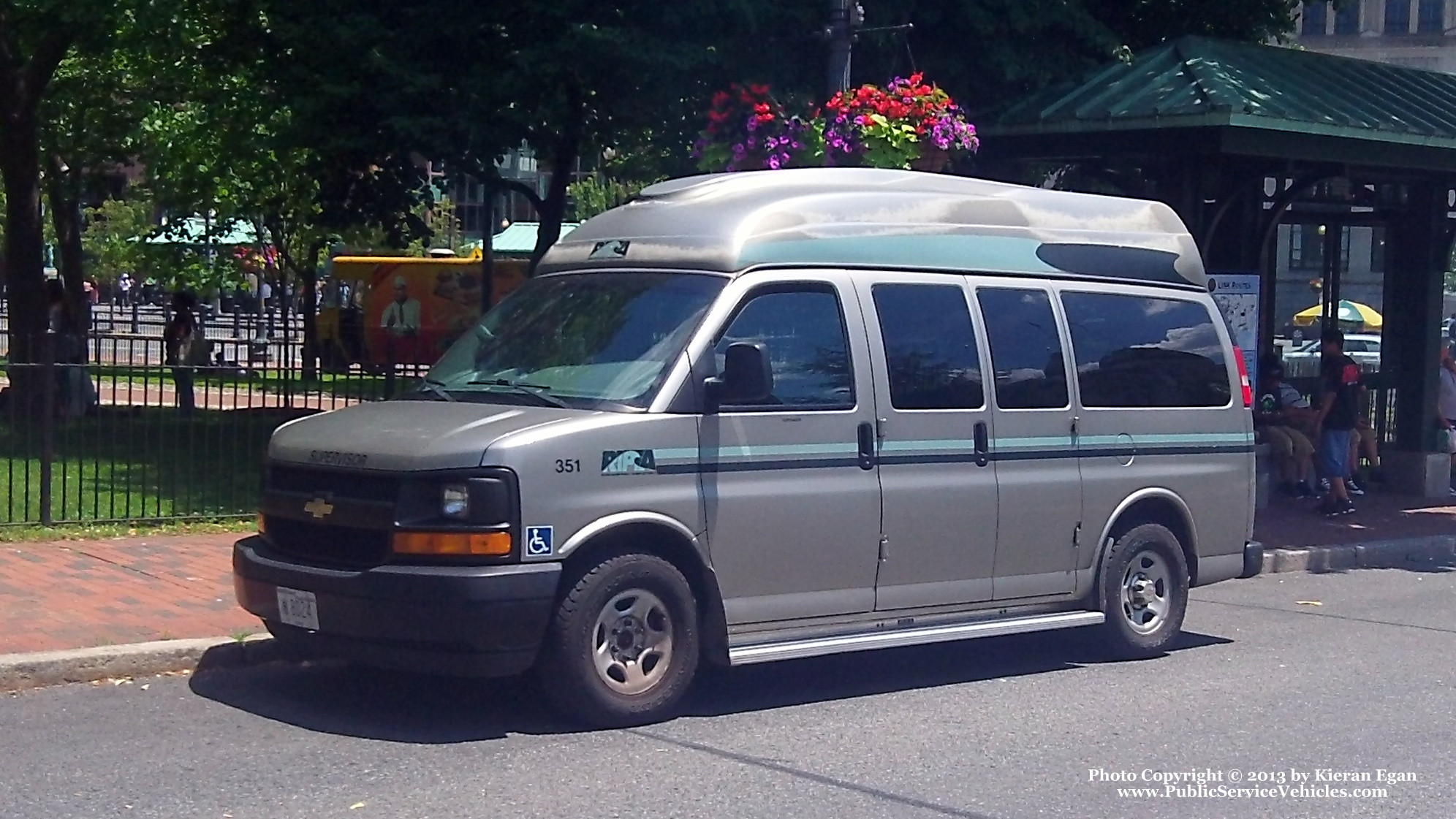 A photo  of Rhode Island Public Transit Authority
            Van 40351, a 2003 Chevrolet Express             taken by Kieran Egan
