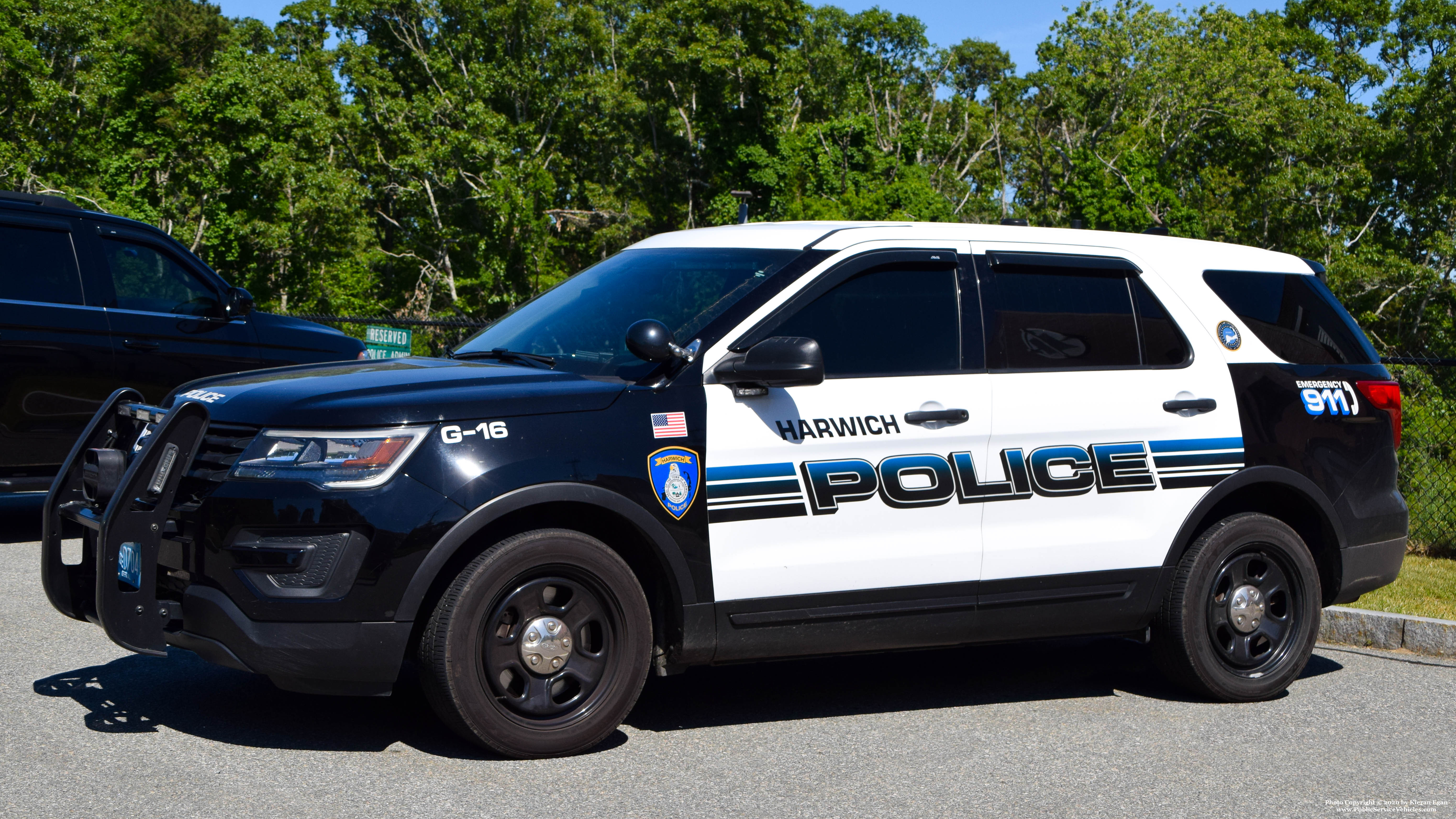 A photo  of Harwich Police
            Cruiser G-16, a 2016-2019 Ford Police Interceptor Utility             taken by Kieran Egan