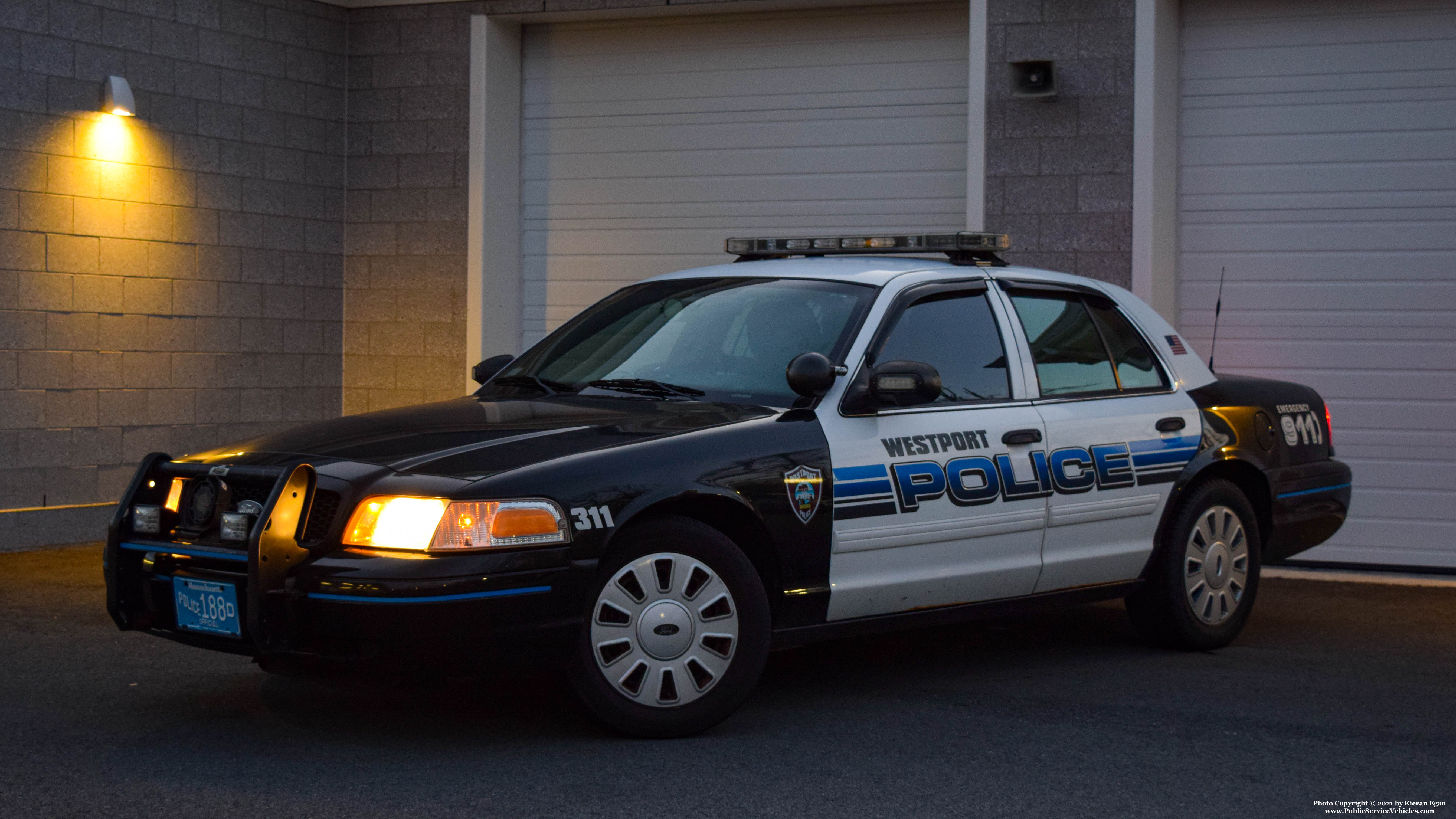 A photo  of Westport Police
            Cruiser 311, a 2011 Ford Crown Victoria Police Interceptor             taken by Kieran Egan