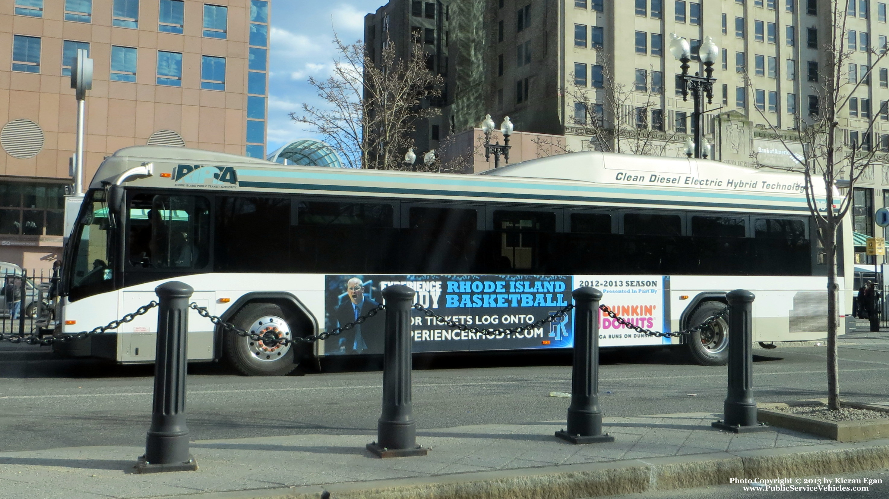 A photo  of Rhode Island Public Transit Authority
            Bus 1051, a 2010 Gillig BRT HEV             taken by Kieran Egan