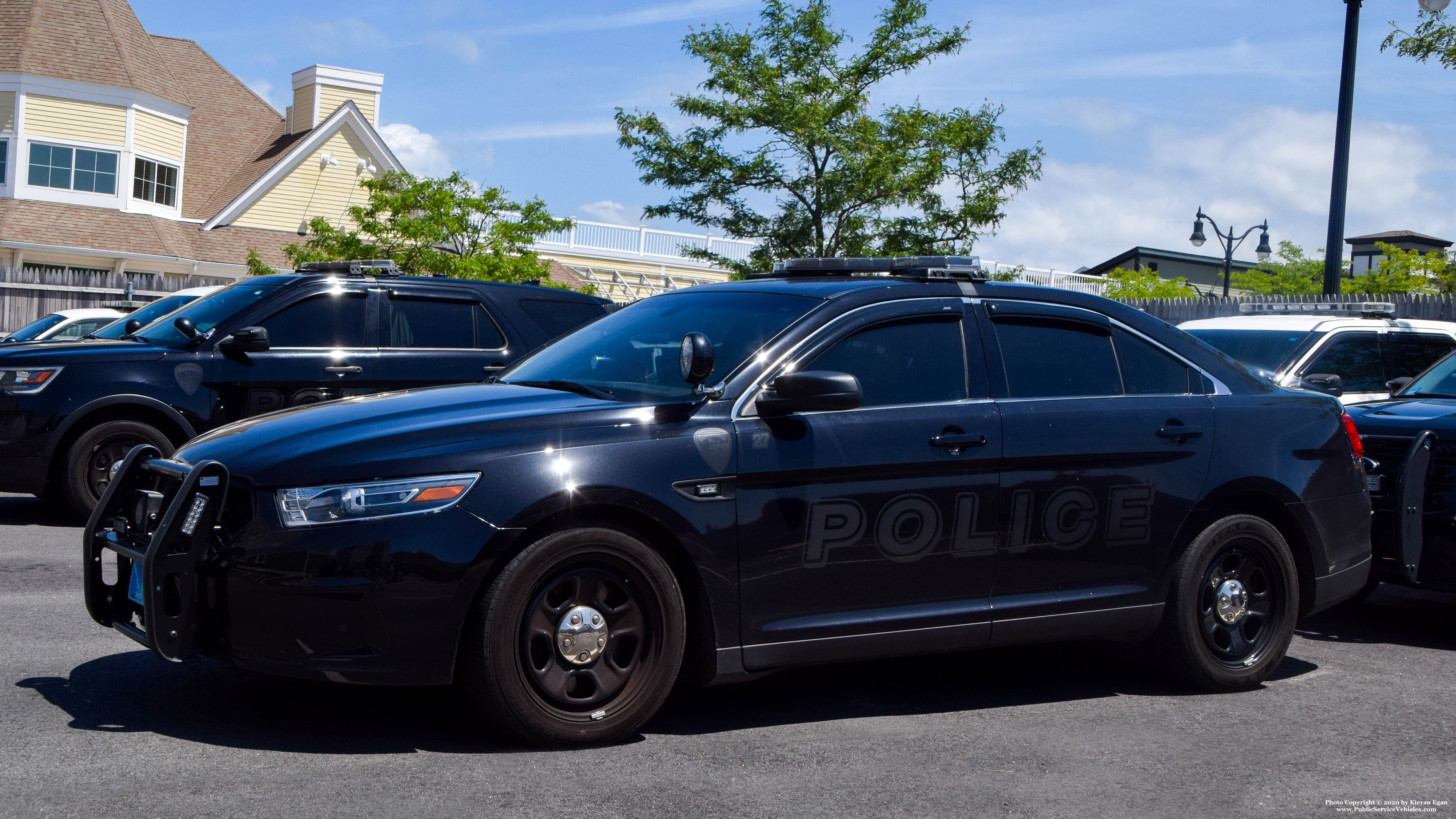 A photo  of Narragansett Police
            Car 27, a 2019 Ford Police Interceptor Sedan             taken by Kieran Egan