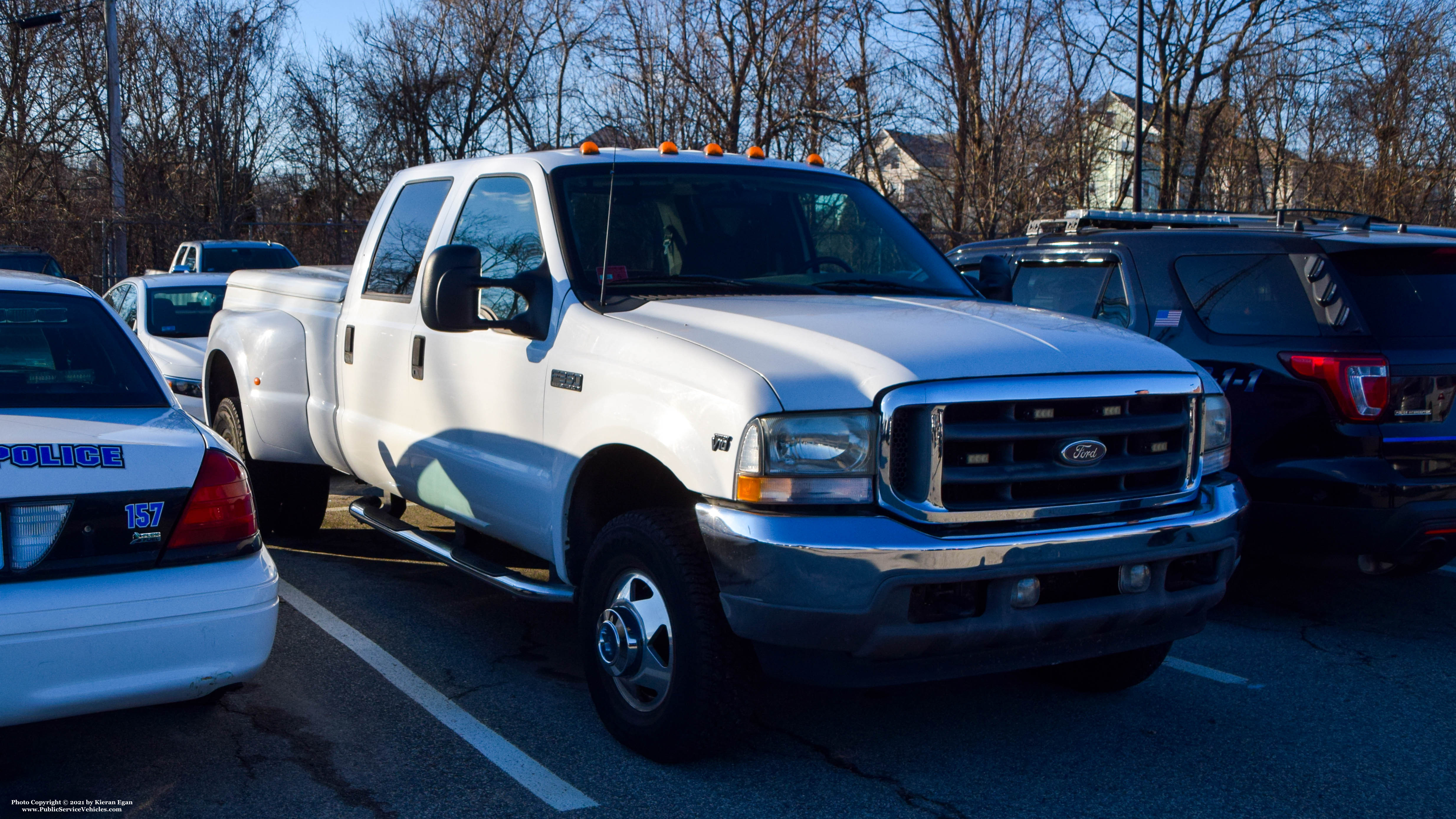 A photo  of Cranston Police
            Special Operations Truck, a 1999-2007 Ford F-450             taken by Kieran Egan