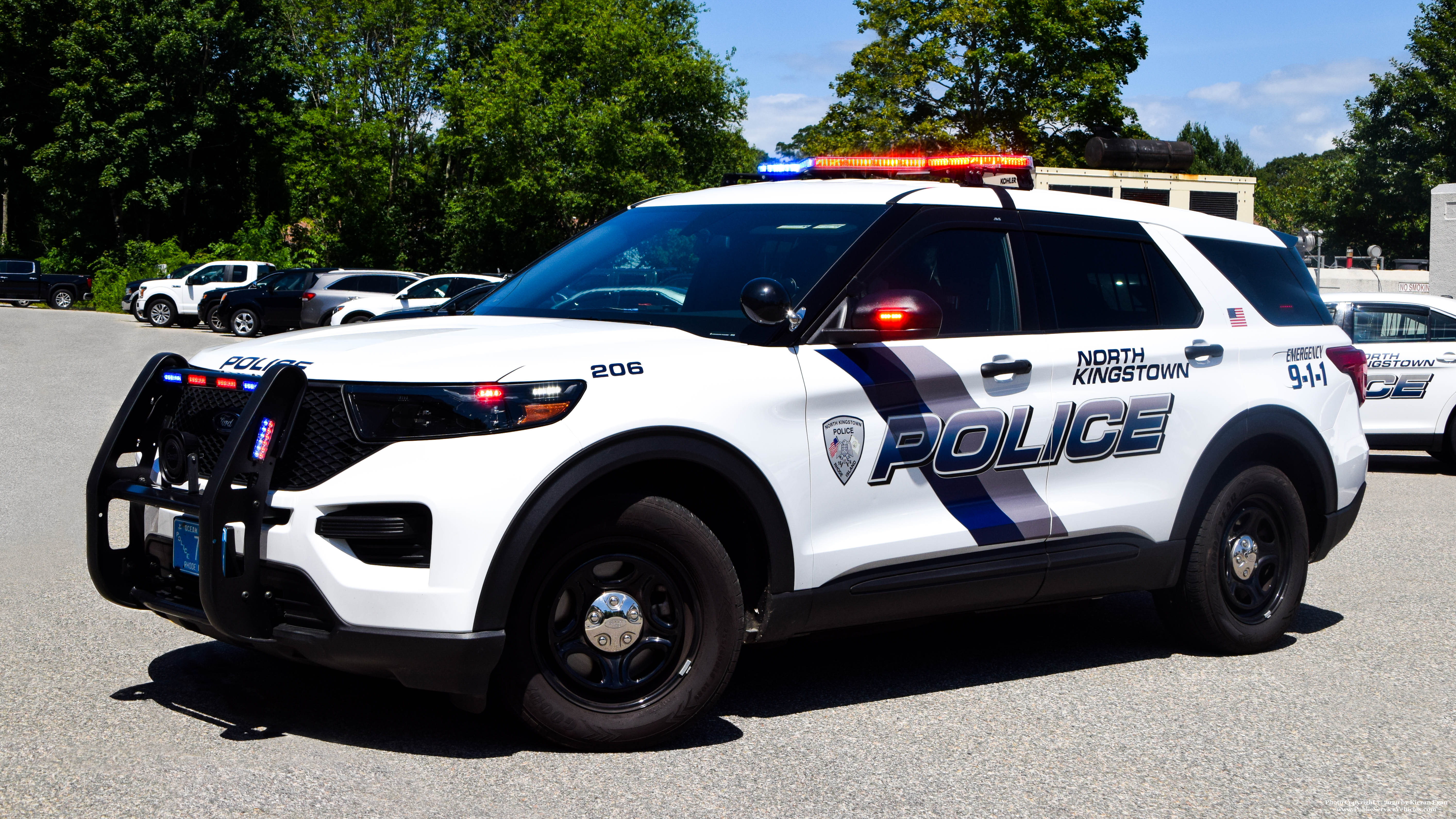 A photo  of North Kingstown Police
            Cruiser 206, a 2020 Ford Police Interceptor Utility             taken by Kieran Egan