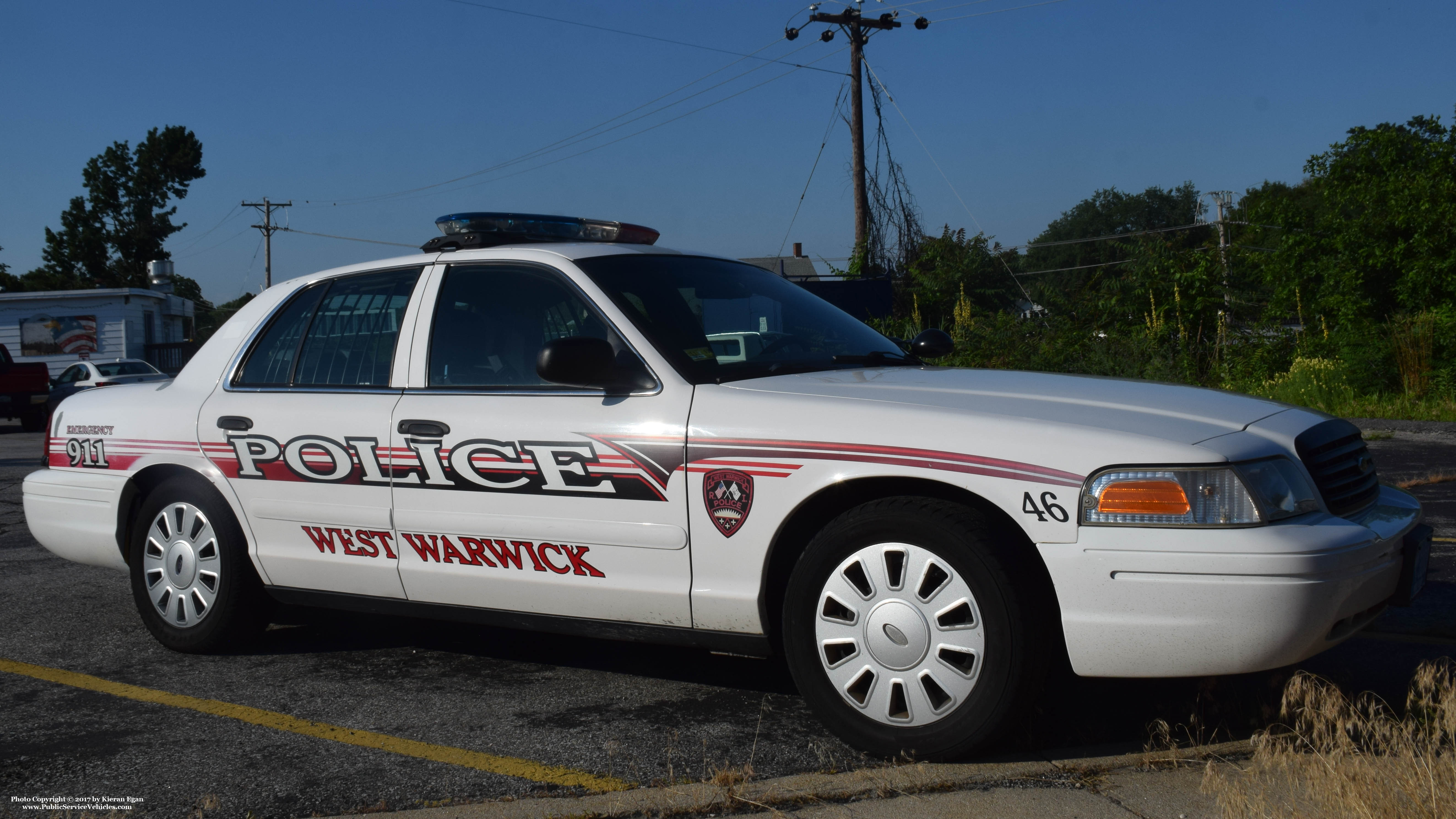 A photo  of West Warwick Police
            Car 46, a 2006 Ford Crown Victoria Police Interceptor             taken by Kieran Egan