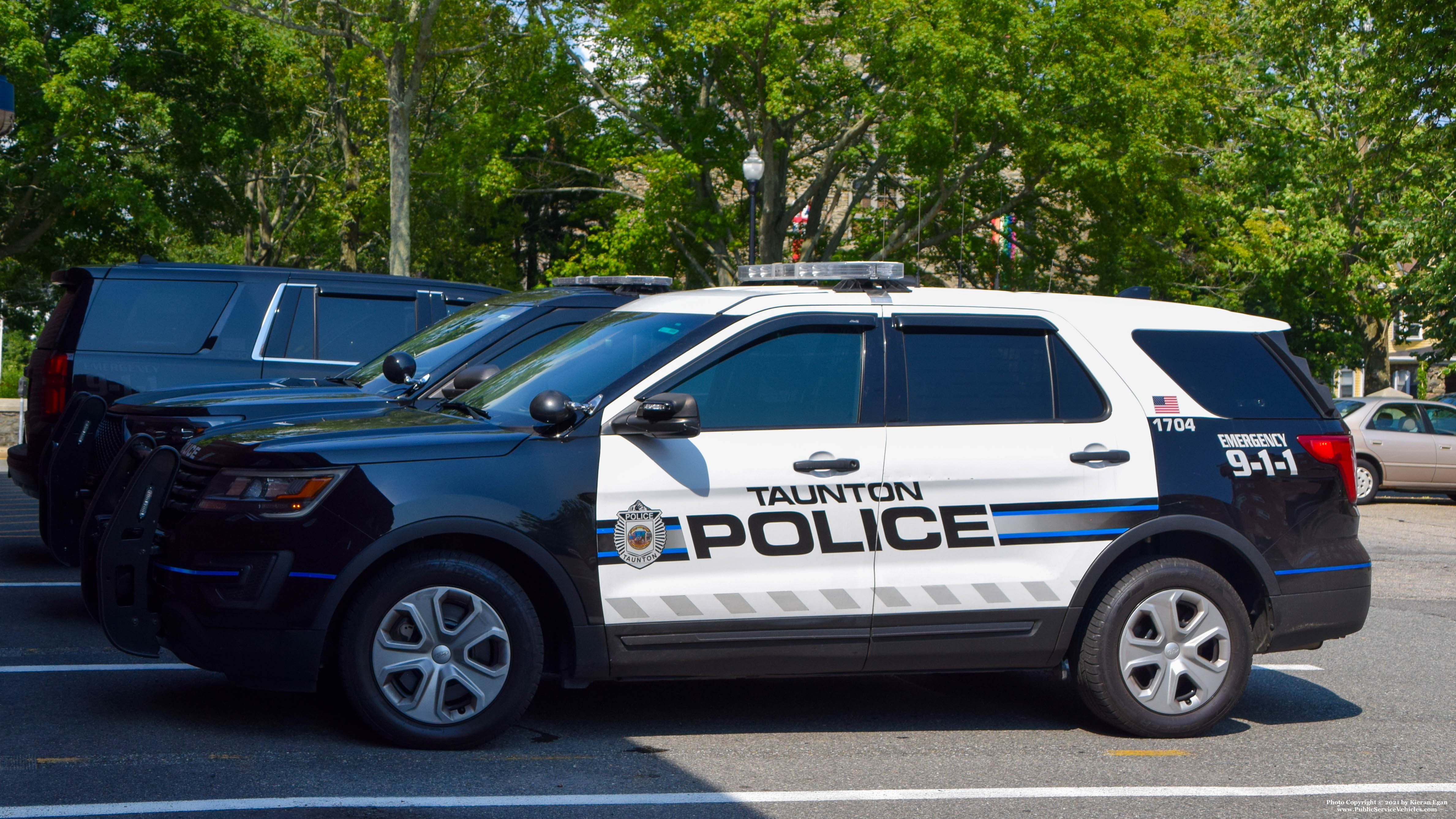 A photo  of Taunton Police
            Cruiser 1704, a 2017 Ford Police Interceptor Utility             taken by Kieran Egan