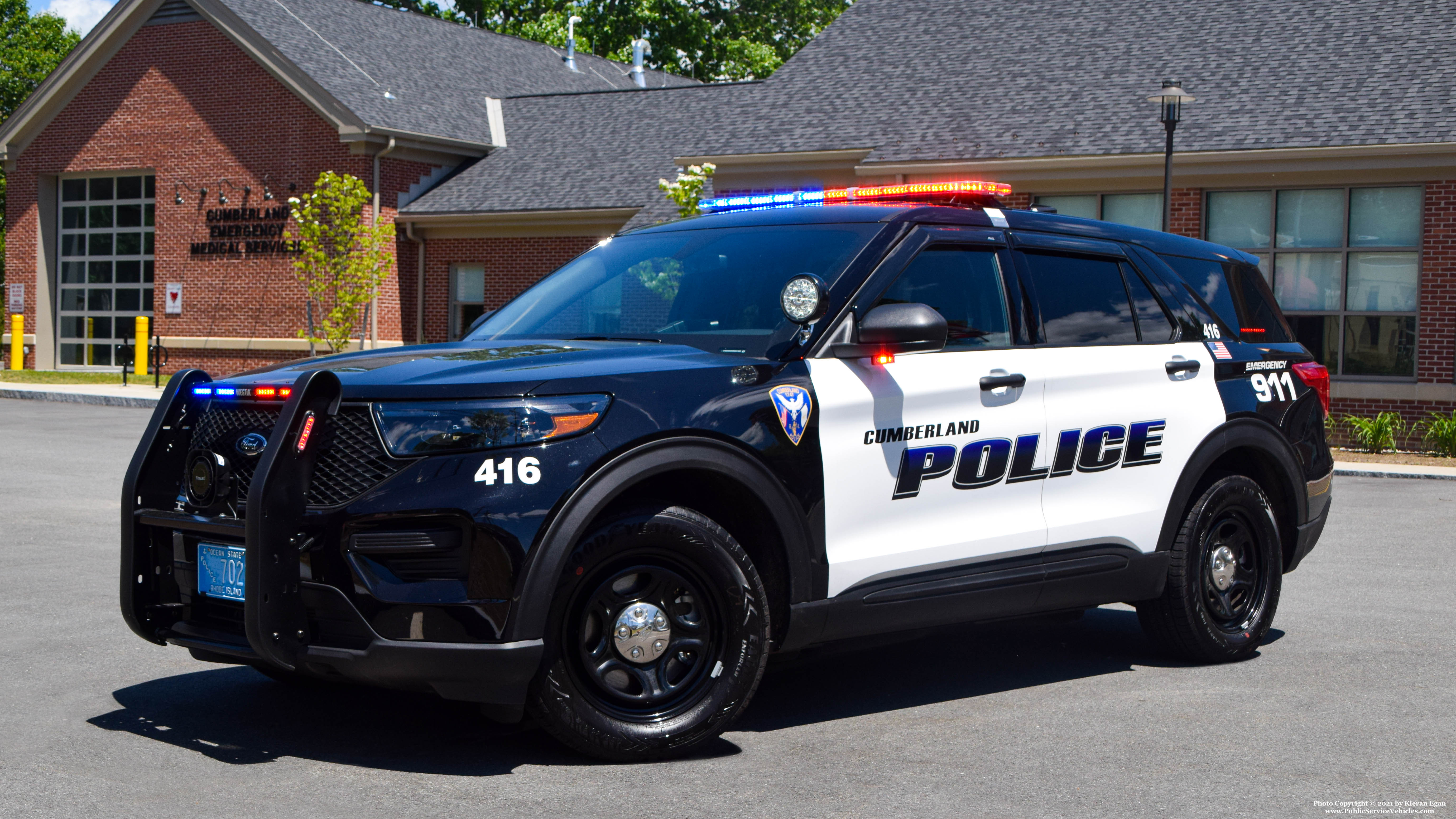 A photo  of Cumberland Police
            Cruiser 416, a 2021 Ford Police Interceptor Utility             taken by Kieran Egan