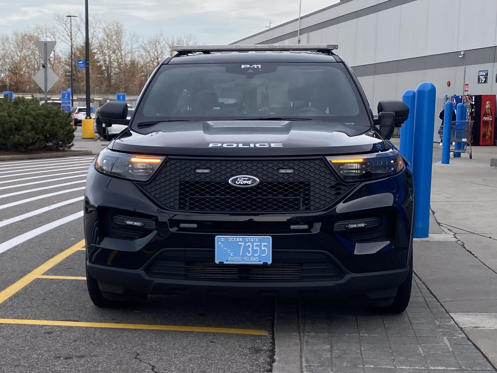 A photo  of Warwick Police
            Cruiser P-11, a 2021 Ford Police Interceptor Utility             taken by @riemergencyvehicles