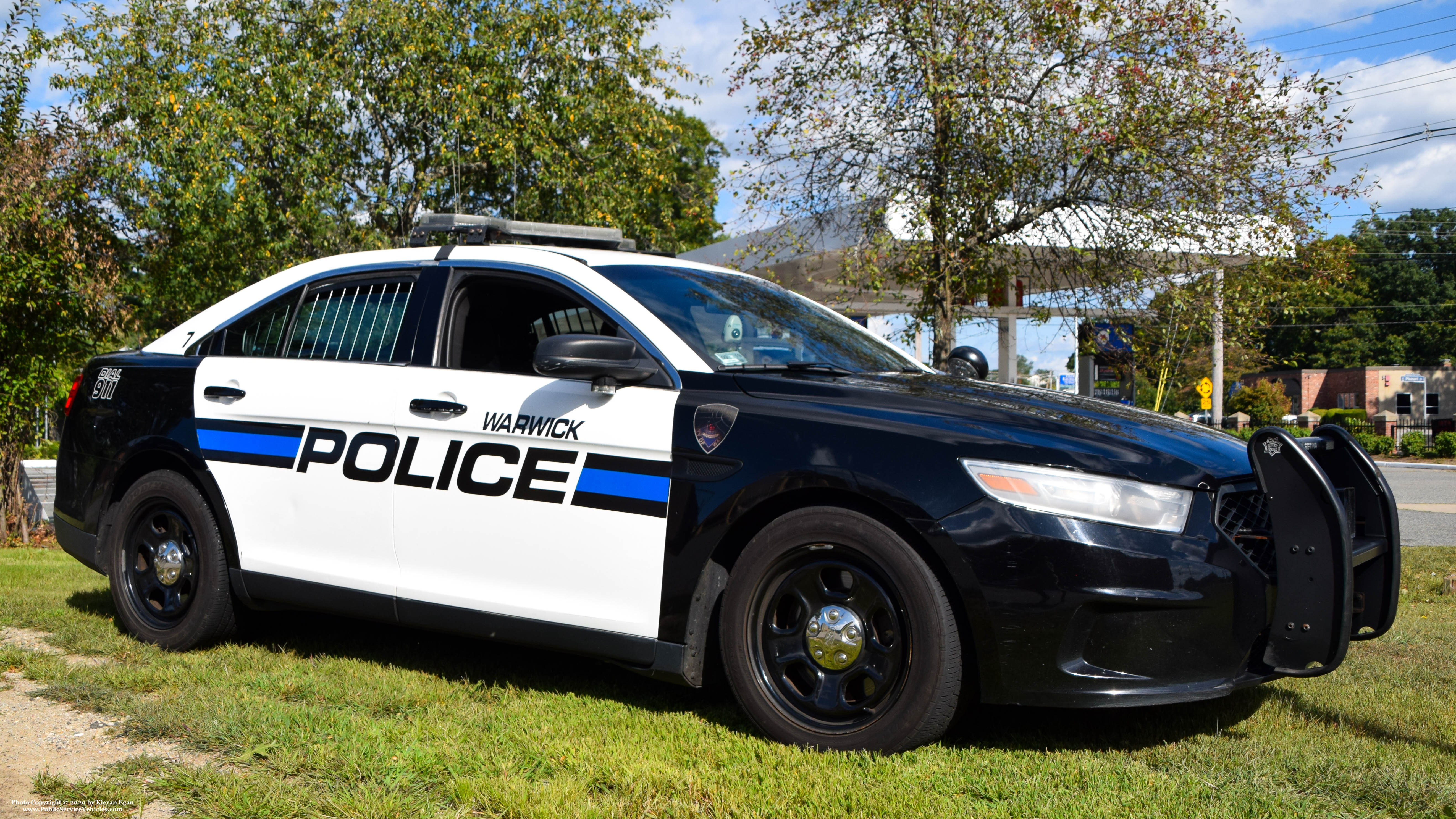 A photo  of Warwick Police
            Cruiser P-7, a 2014 Ford Police Interceptor Sedan             taken by Kieran Egan