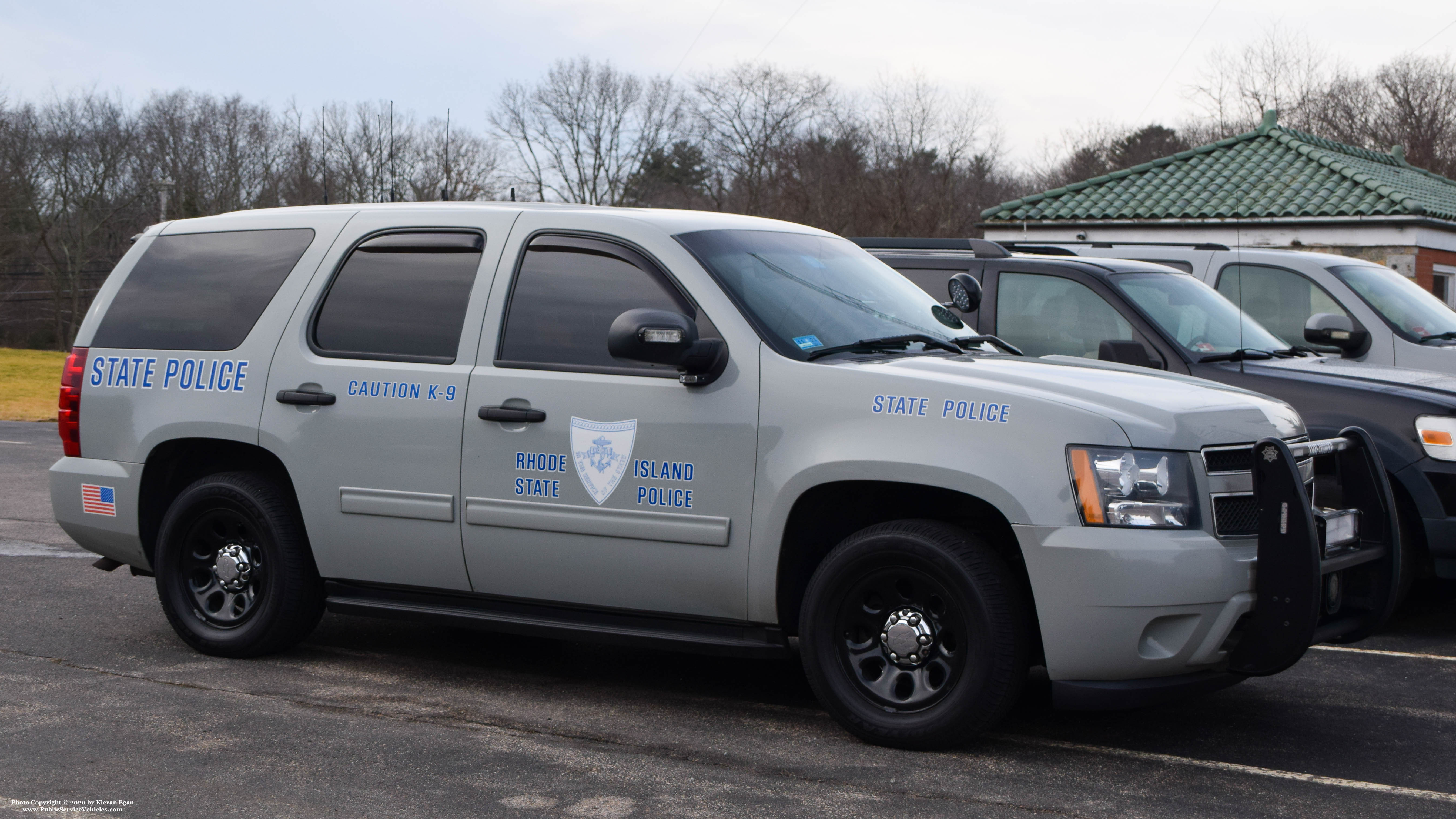 A photo  of Rhode Island State Police
            Cruiser 223, a 2013 Chevrolet Tahoe             taken by Kieran Egan