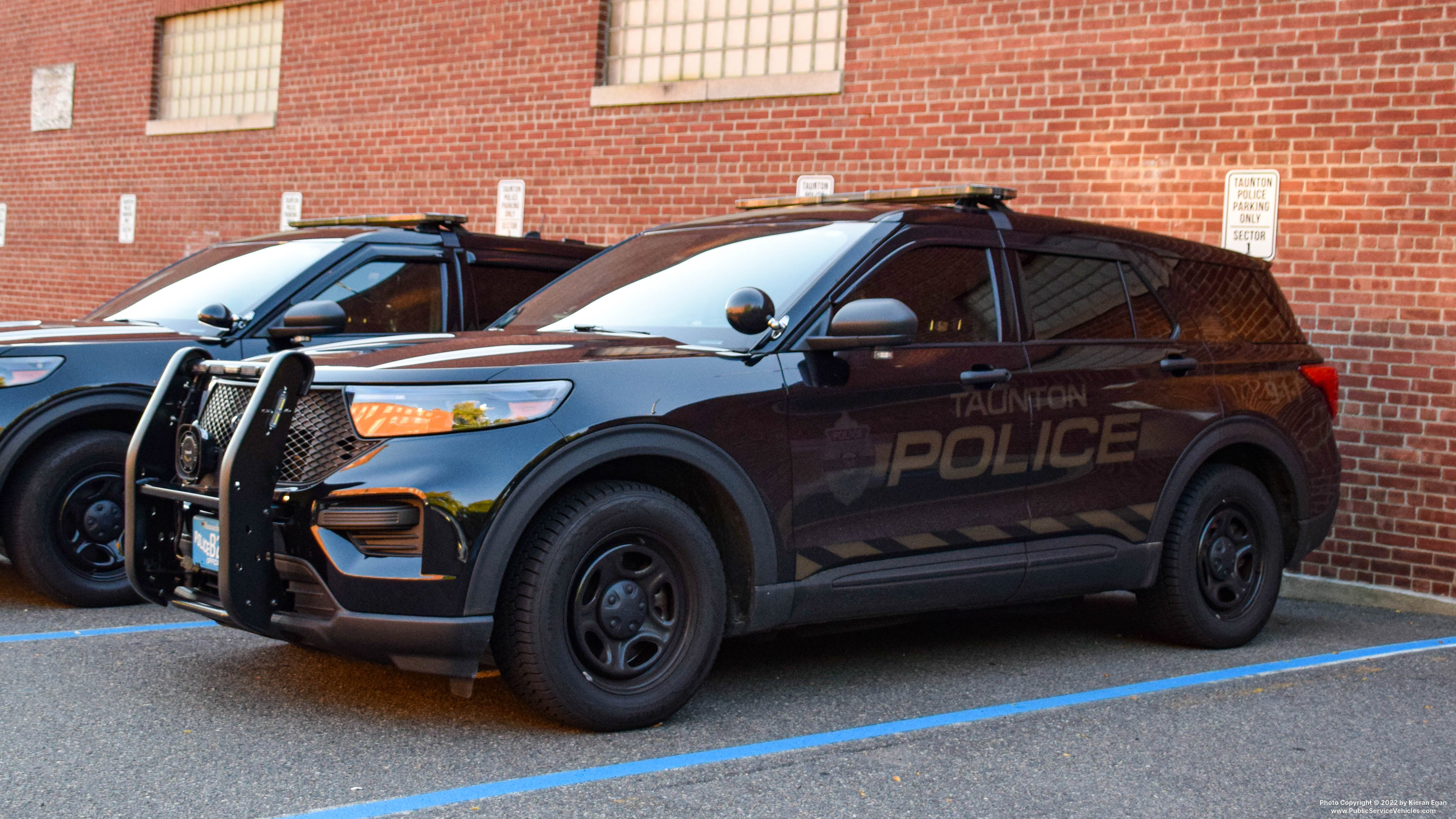 A photo  of Taunton Police
            Cruiser 1, a 2020 Ford Police Interceptor Utility             taken by Kieran Egan