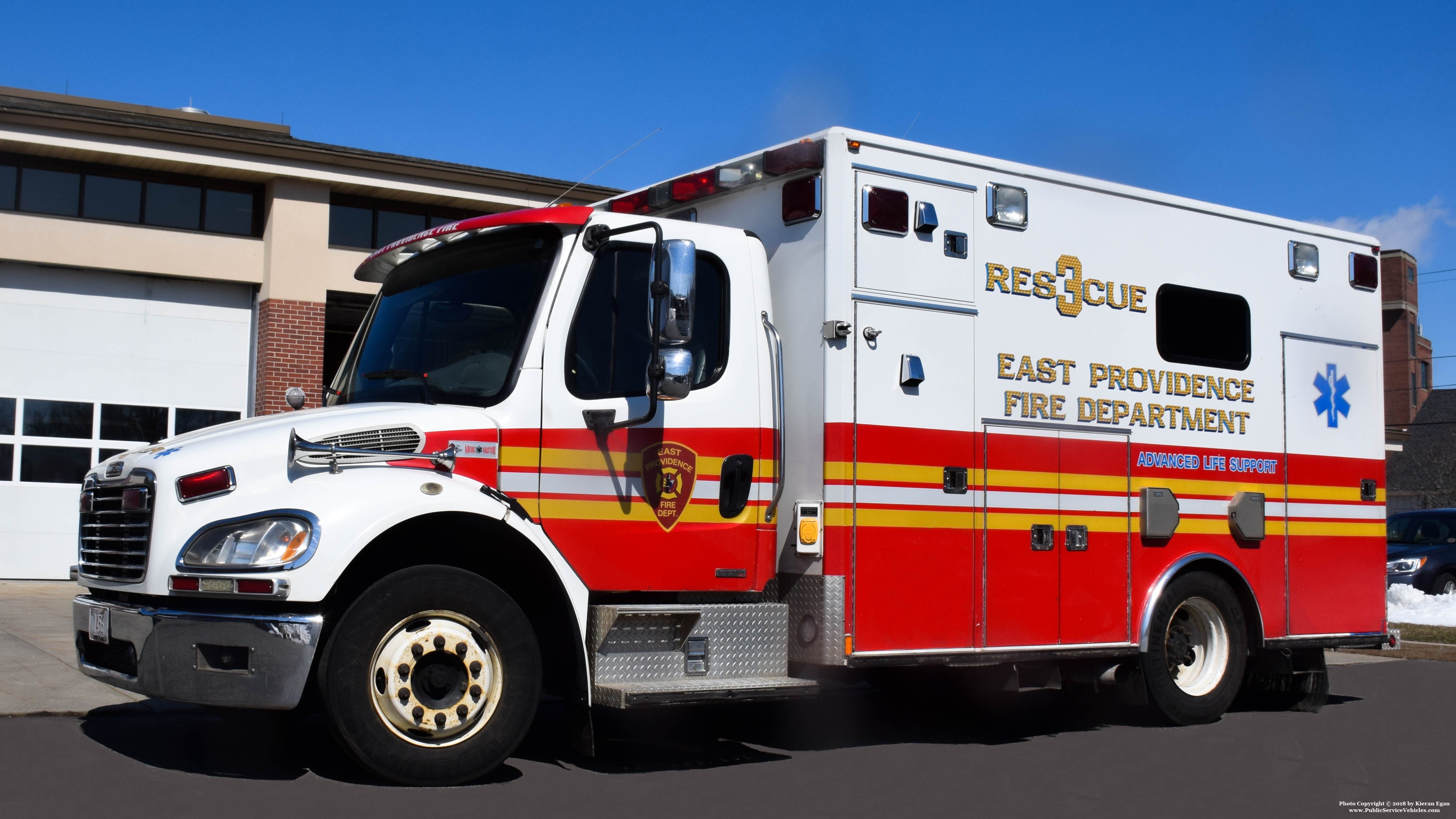 A photo  of East Providence Fire
            Rescue 3, a 2004 Freightliner             taken by Kieran Egan