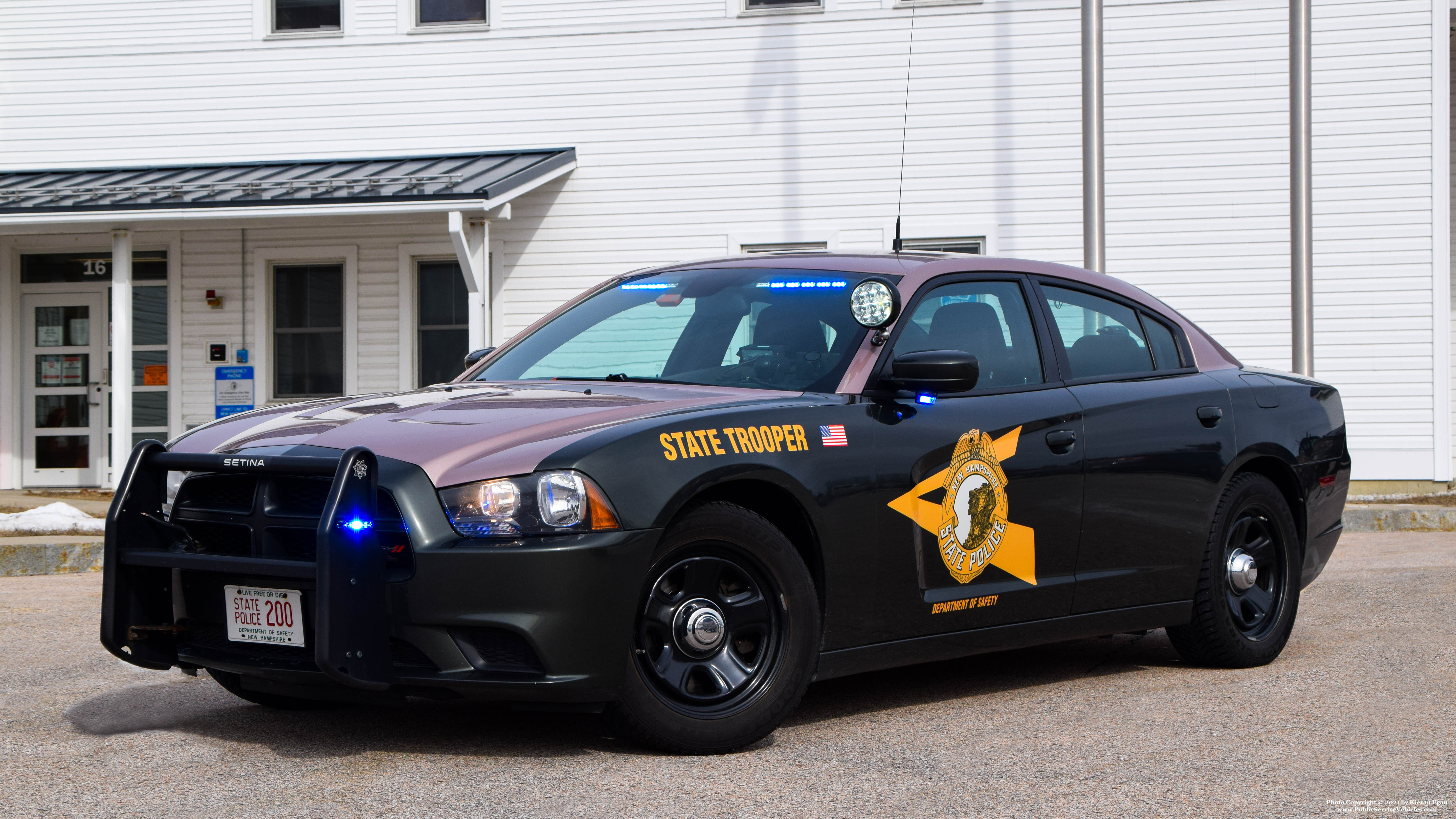 A photo  of New Hampshire State Police
            Cruiser 200, a 2014 Dodge Charger             taken by Kieran Egan