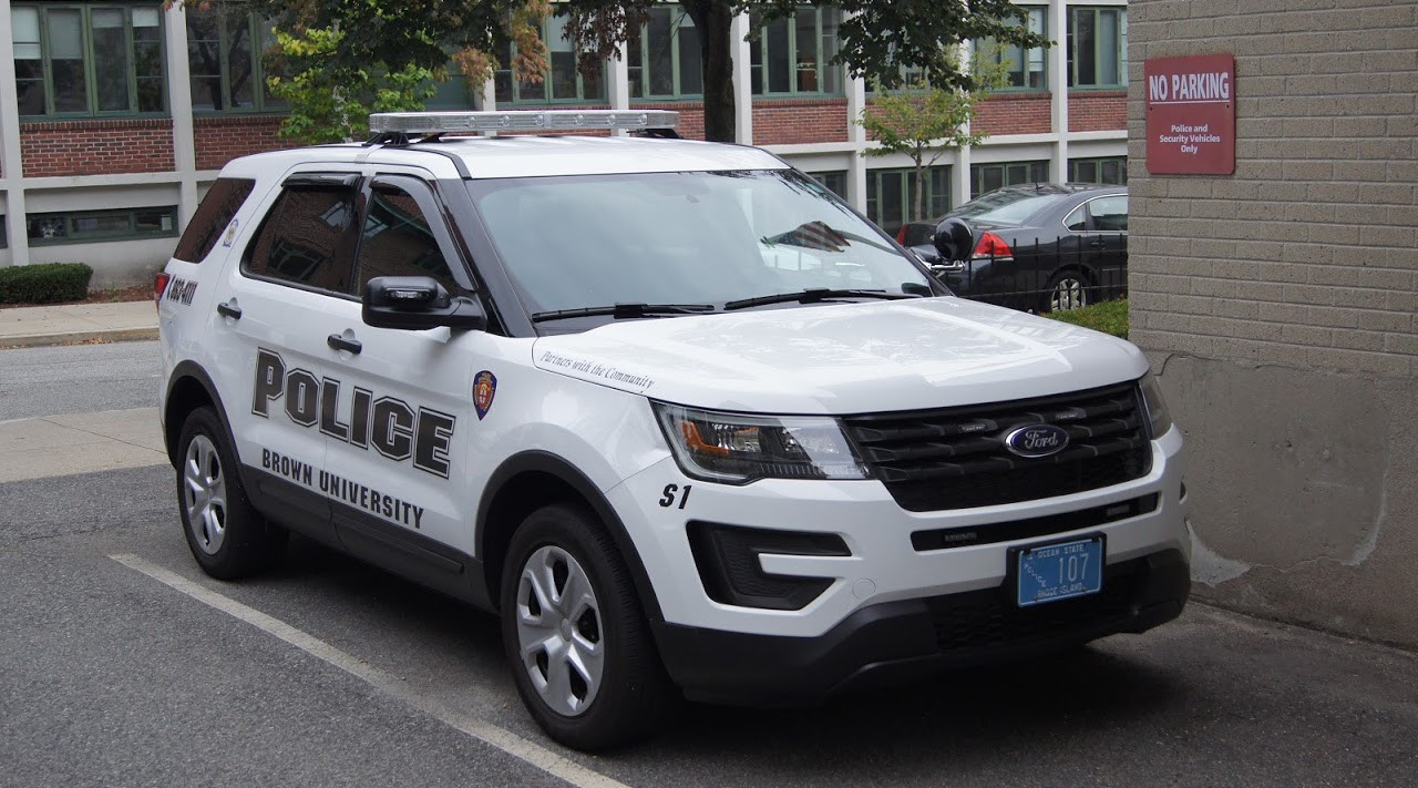 A photo  of Brown University Police
            Supervisor 1, a 2019 Ford Police Interceptor Utility             taken by Jamian Malo