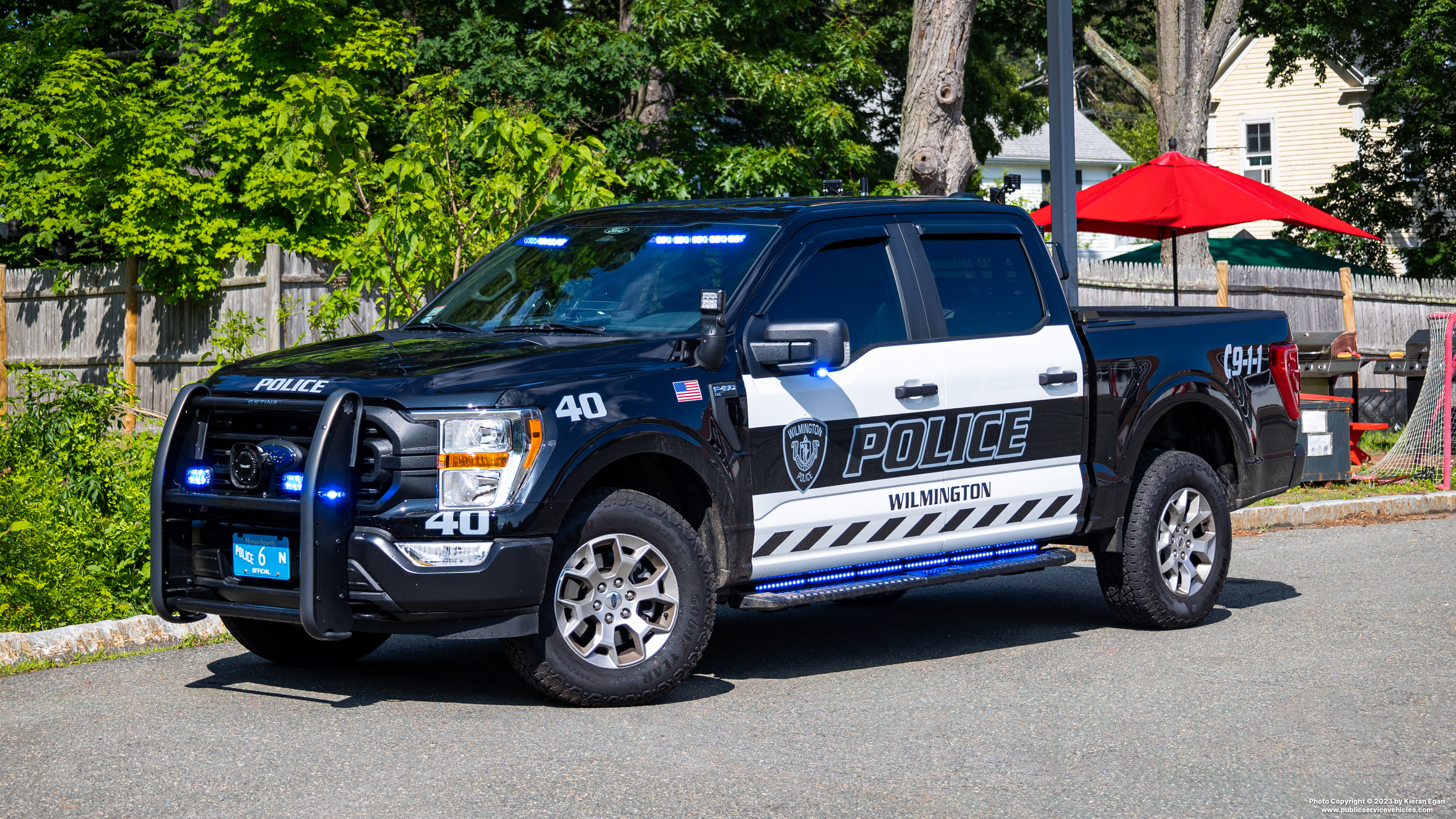 A photo  of Wilmington Police
            Cruiser 40, a 2022 Ford F-150 Police Responder             taken by Kieran Egan