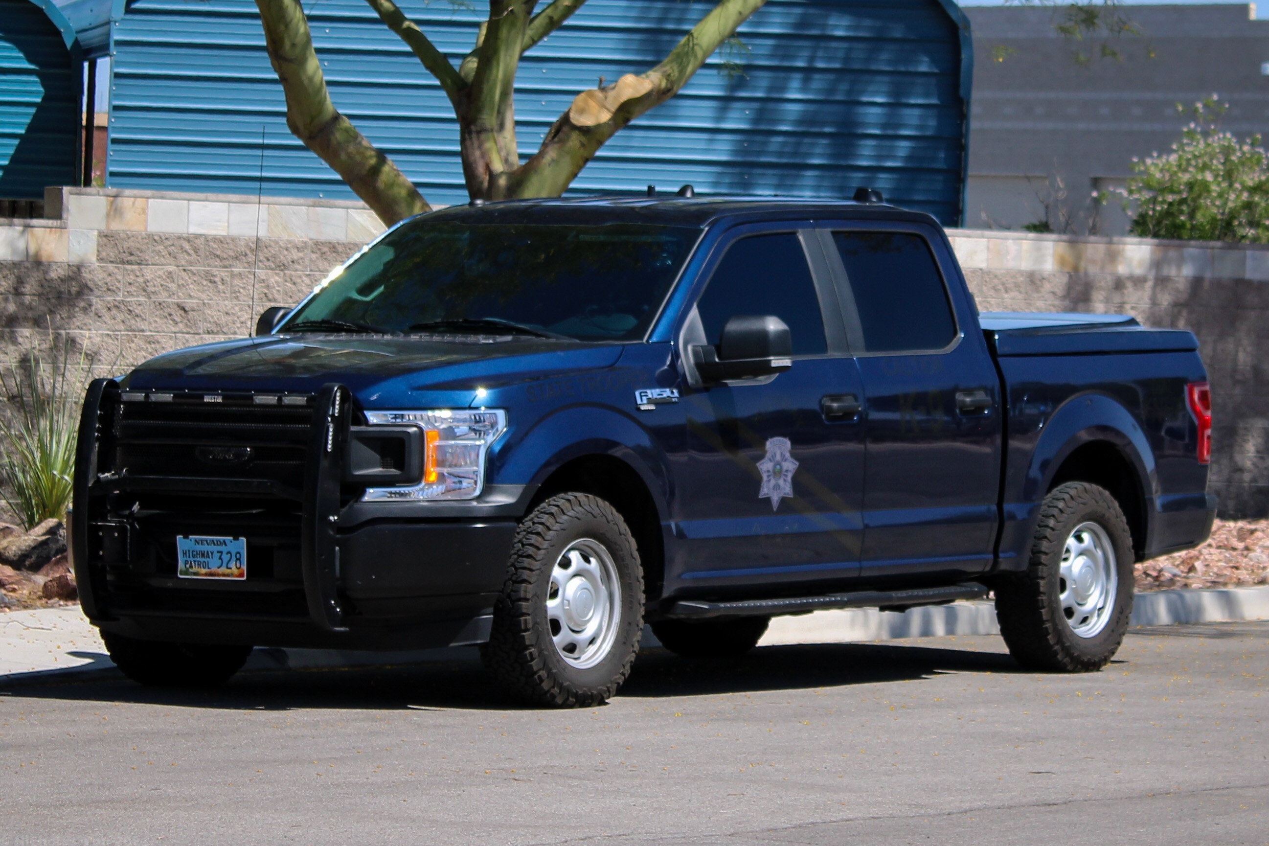 A photo  of Nevada State Police Highway Patrol
            Cruiser 328, a 2018-2020 Ford F-150 Crew Cab XL             taken by Nicholas You