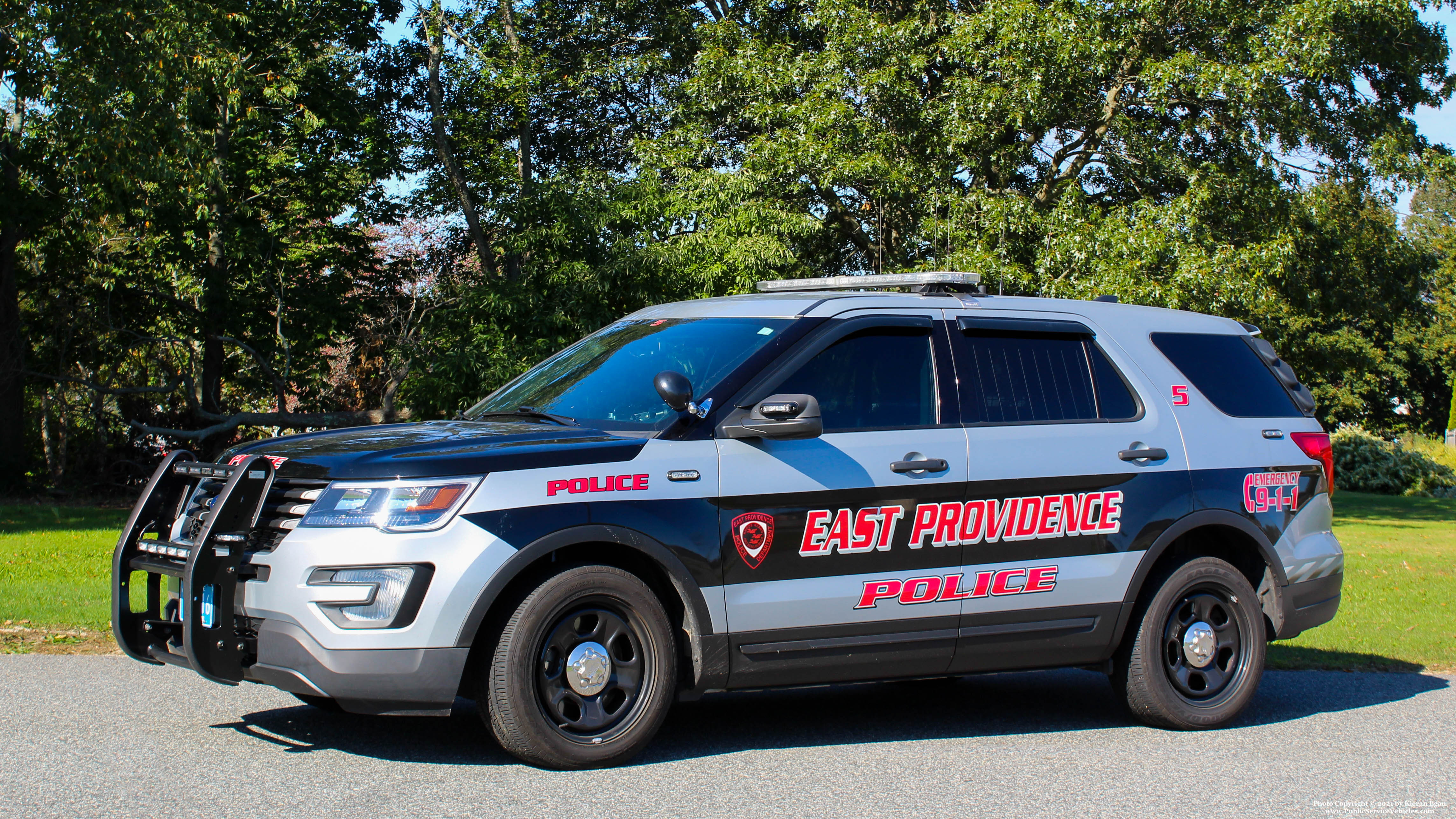 A photo  of East Providence Police
            Car 5, a 2018 Ford Police Interceptor Utility             taken by Kieran Egan