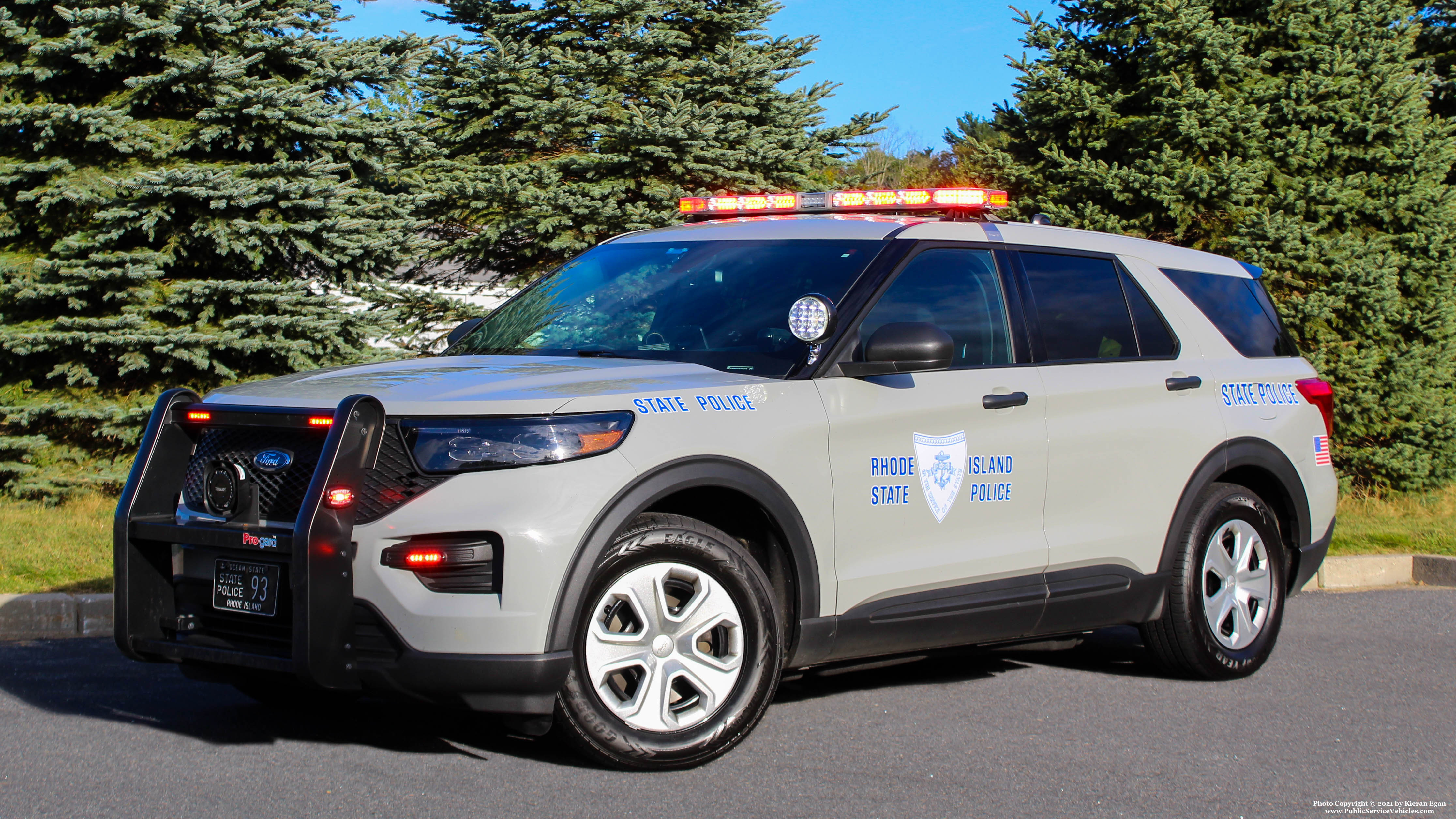 A photo  of Rhode Island State Police
            Cruiser 93, a 2020 Ford Police Interceptor Utility             taken by Kieran Egan