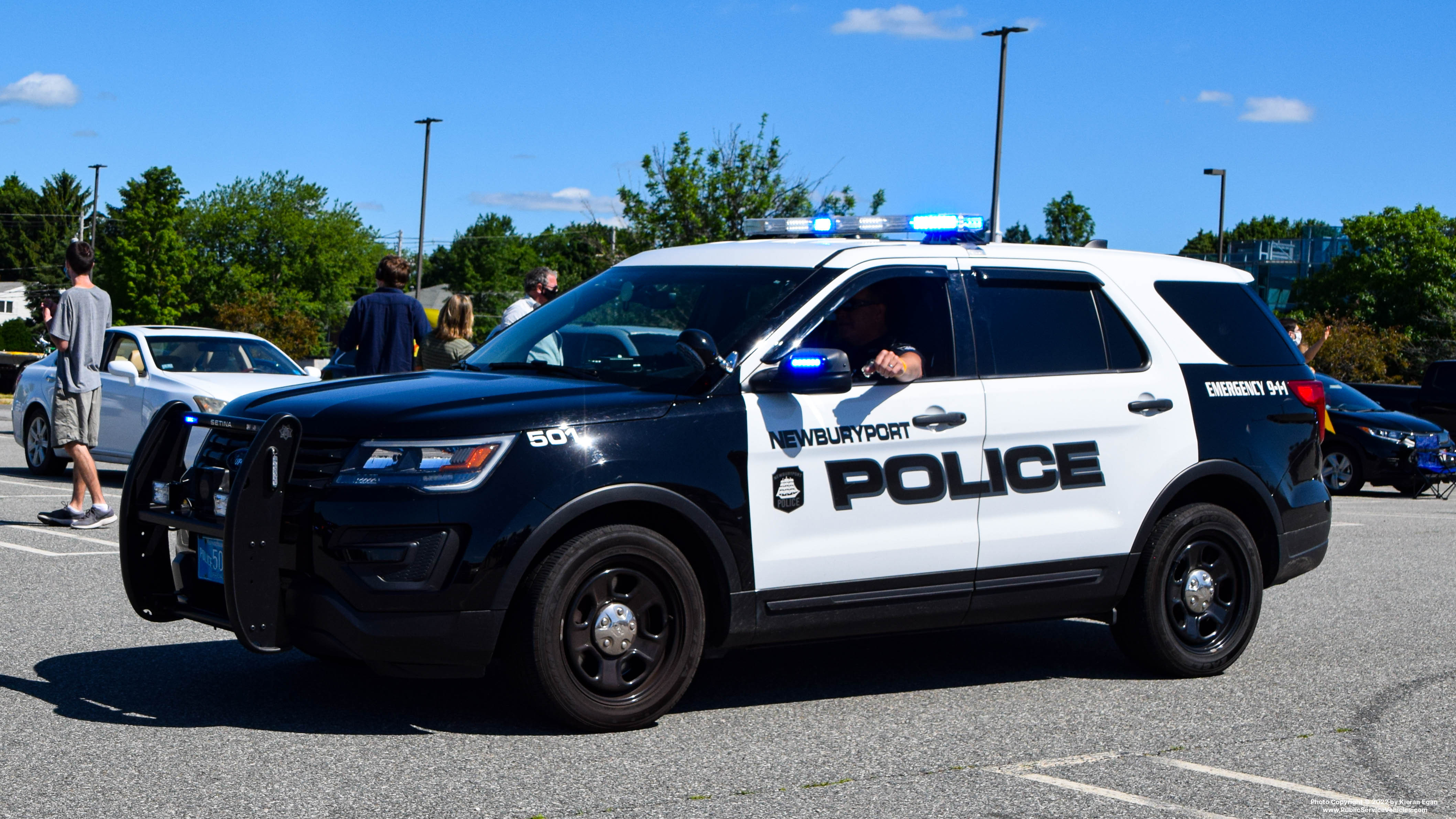 A photo  of Newburyport Police
            Cruiser 501, a 2018 Ford Police Interceptor Utility             taken by Kieran Egan