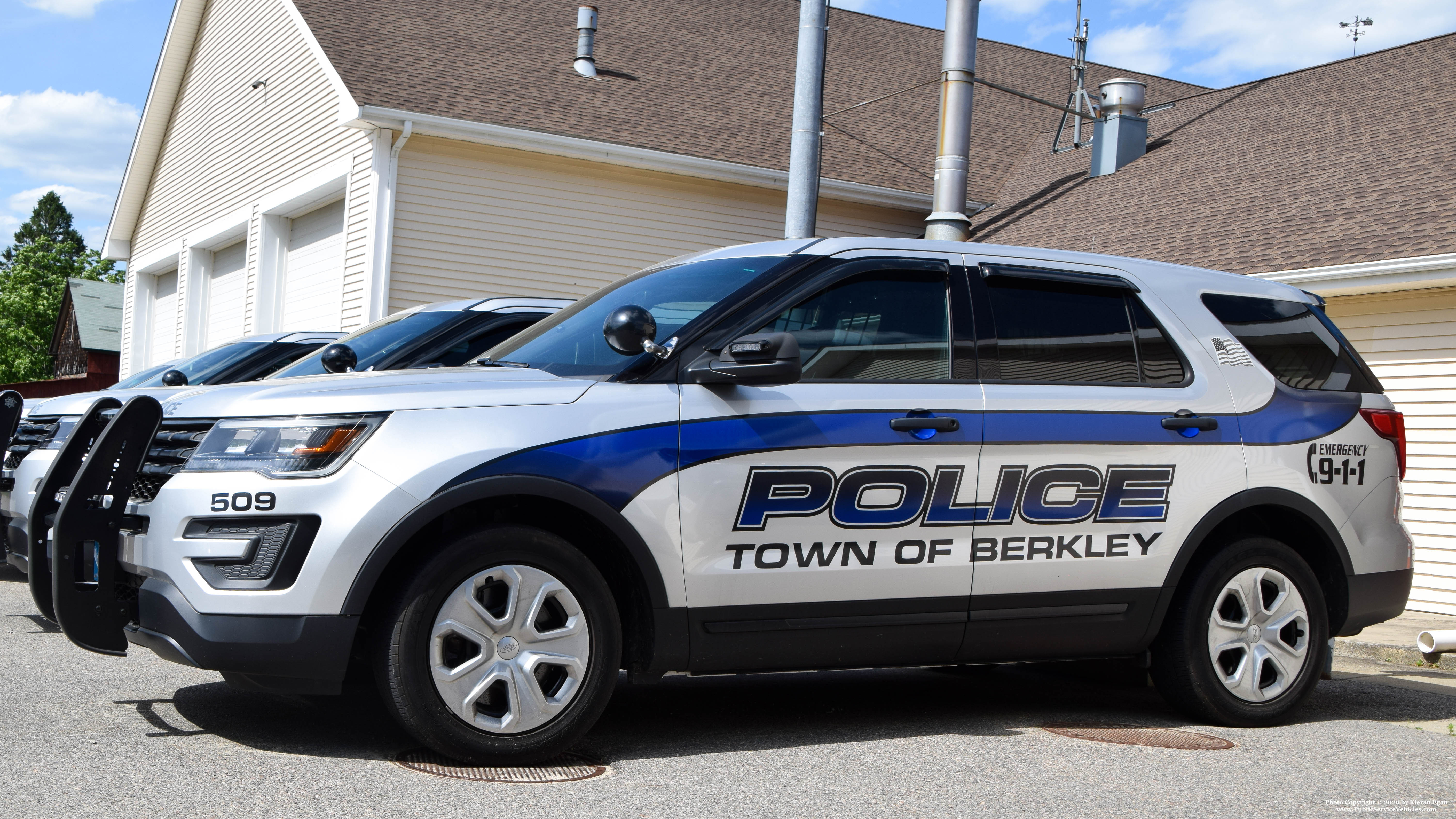 A photo  of Berkley Police
            Cruiser 509, a 2017 Ford Police Interceptor Utility             taken by Kieran Egan