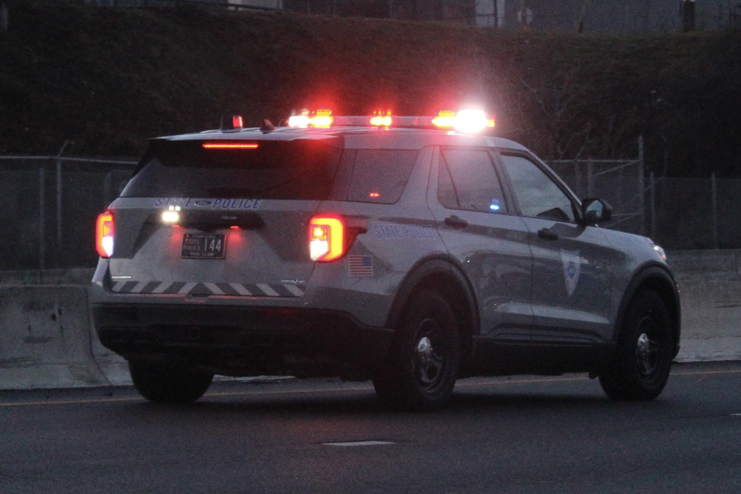 A photo  of Rhode Island State Police
            Cruiser 144, a 2023 Ford Police Interceptor Utility             taken by @riemergencyvehicles