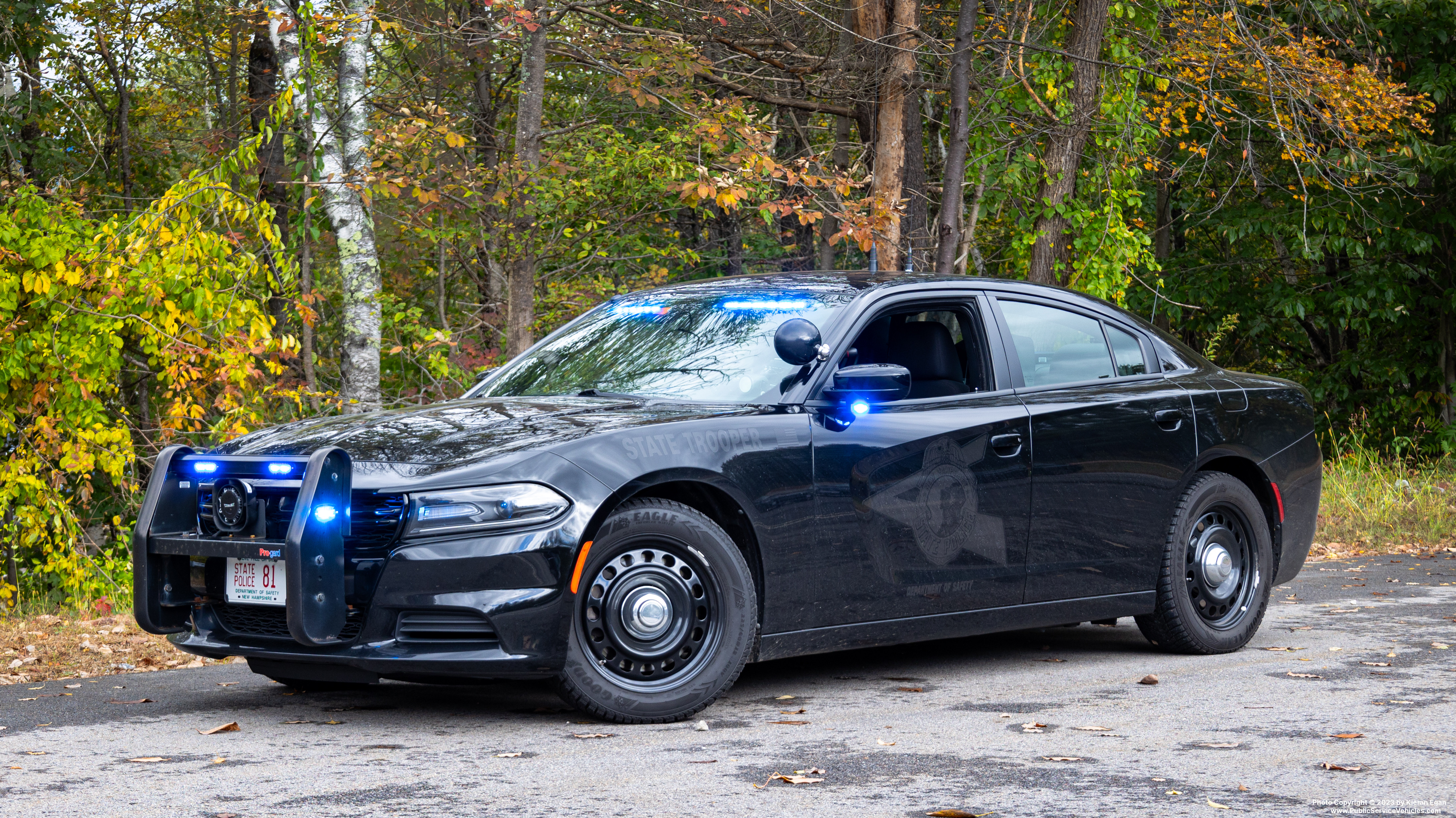 A photo  of New Hampshire State Police
            Cruiser 81, a 2020 Dodge Charger             taken by Kieran Egan