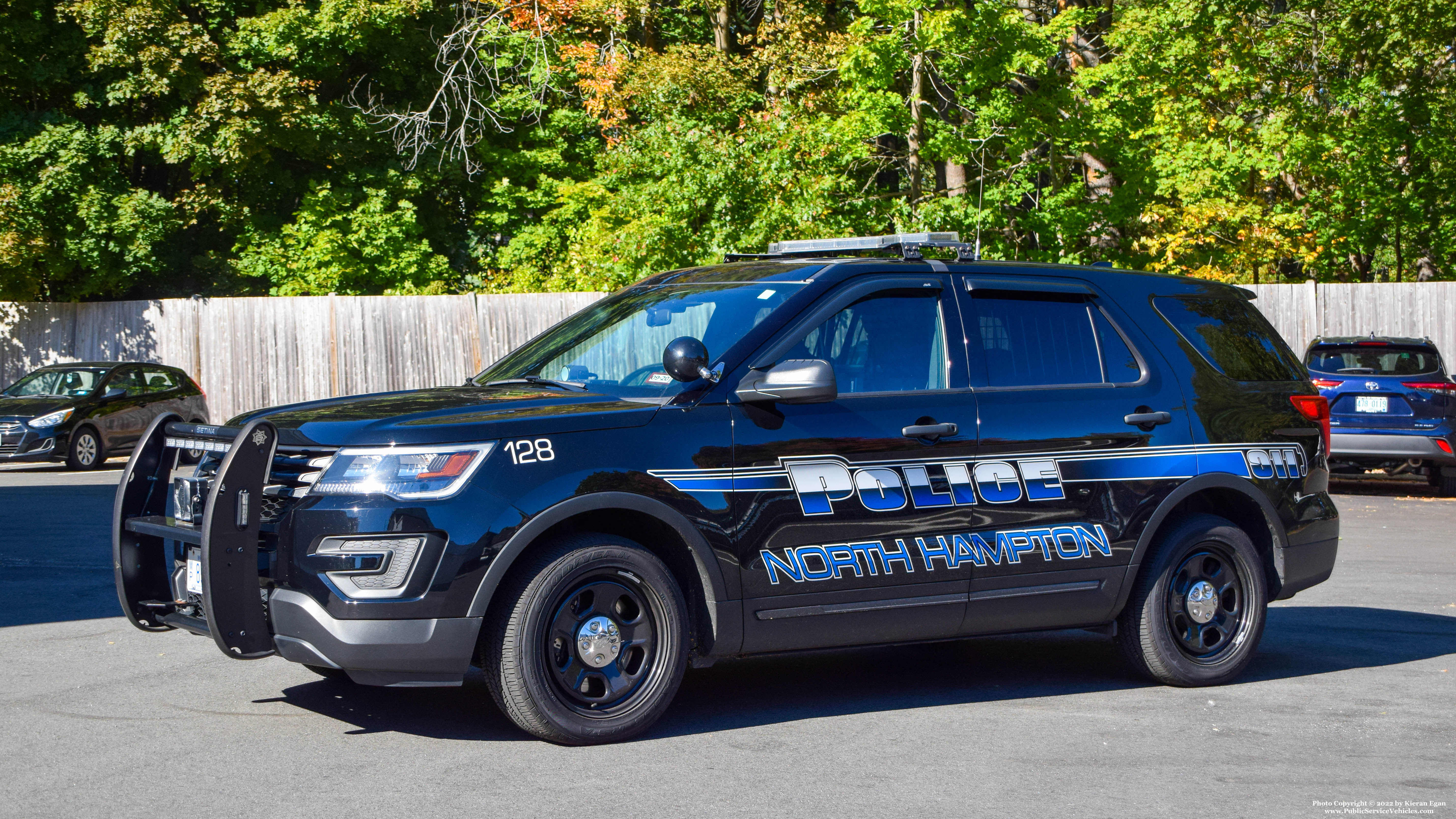A photo  of North Hampton Police
            Car 128, a 2016 Ford Police Interceptor Utility             taken by Kieran Egan