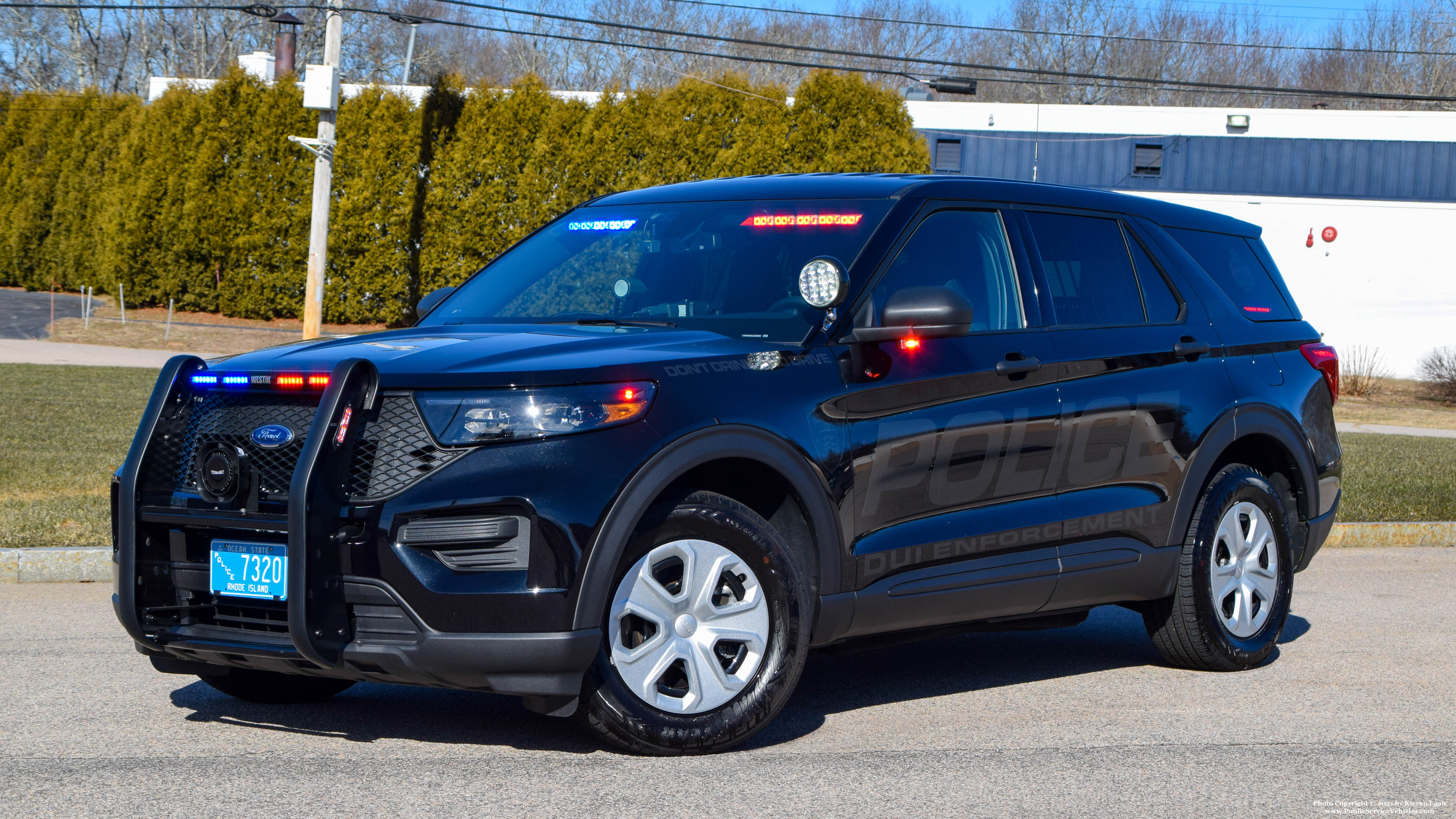 A photo  of Westerly Police
            DUI Enforcement Unit, a 2020 Ford Police Interceptor Utility             taken by Kieran Egan