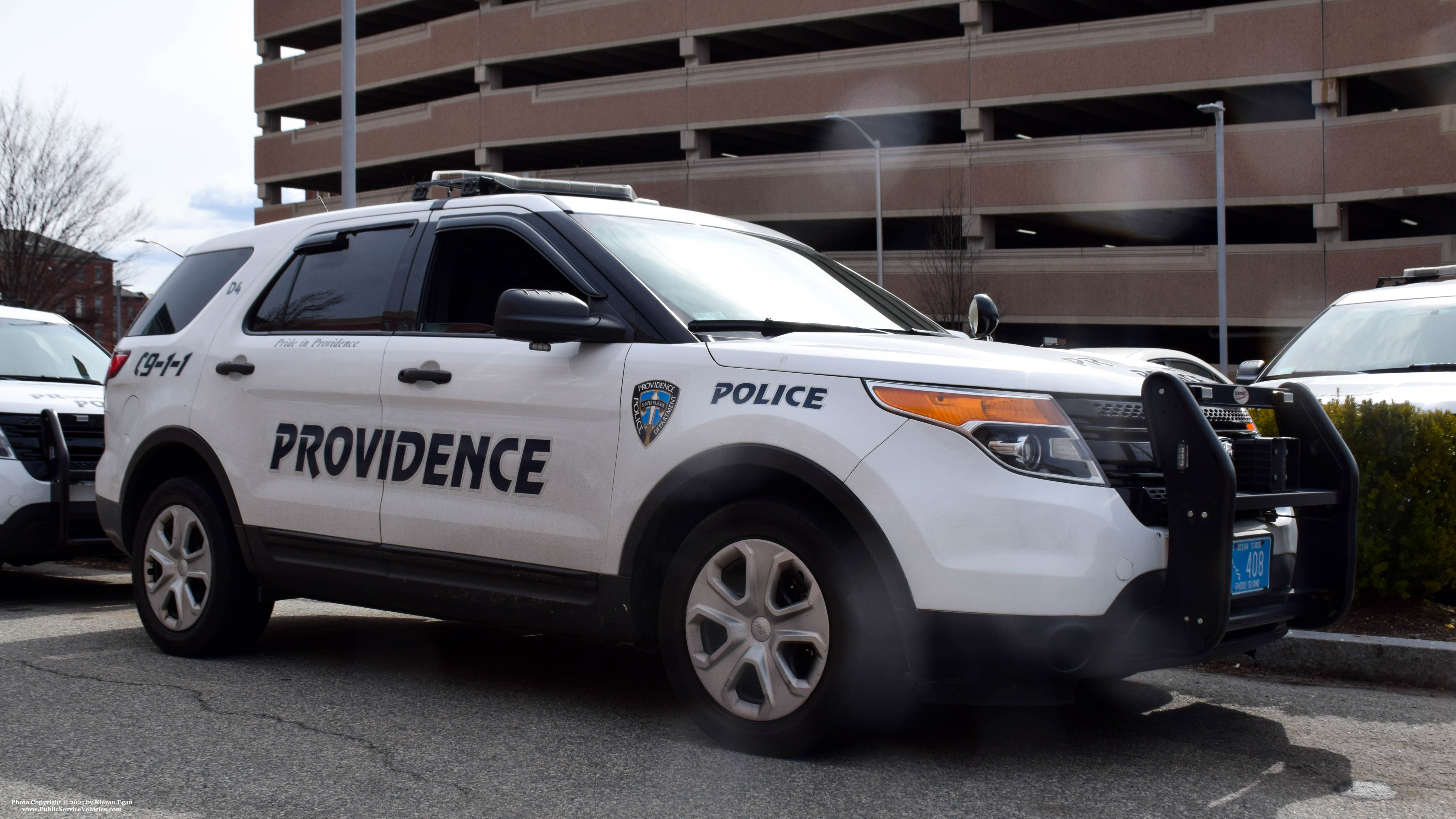 A photo  of Providence Police
            Cruiser 408, a 2015 Ford Police Interceptor Utility             taken by Kieran Egan