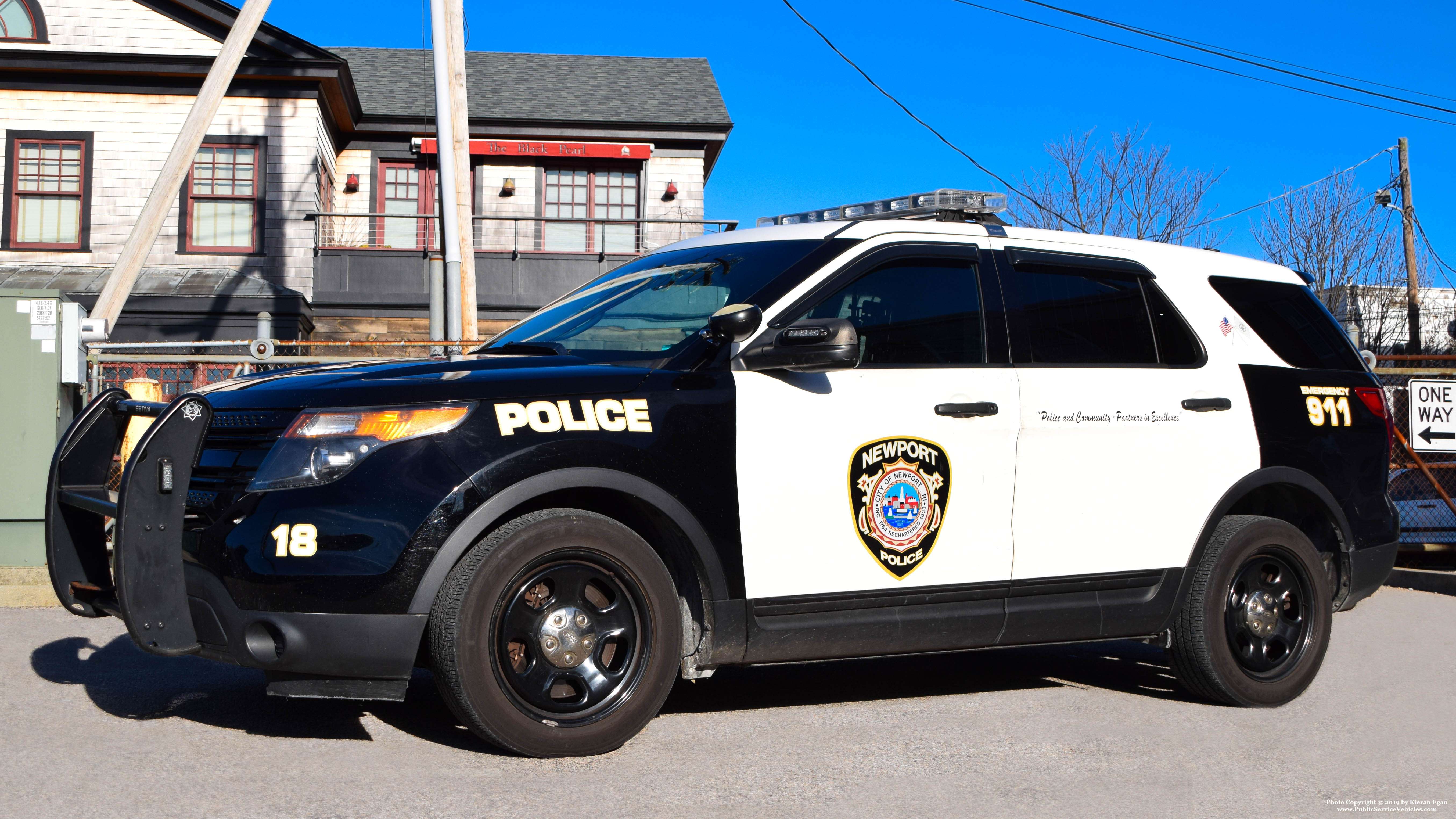 A photo  of Newport Police
            Car 18, a 2014 Ford Police Interceptor Utility             taken by Kieran Egan