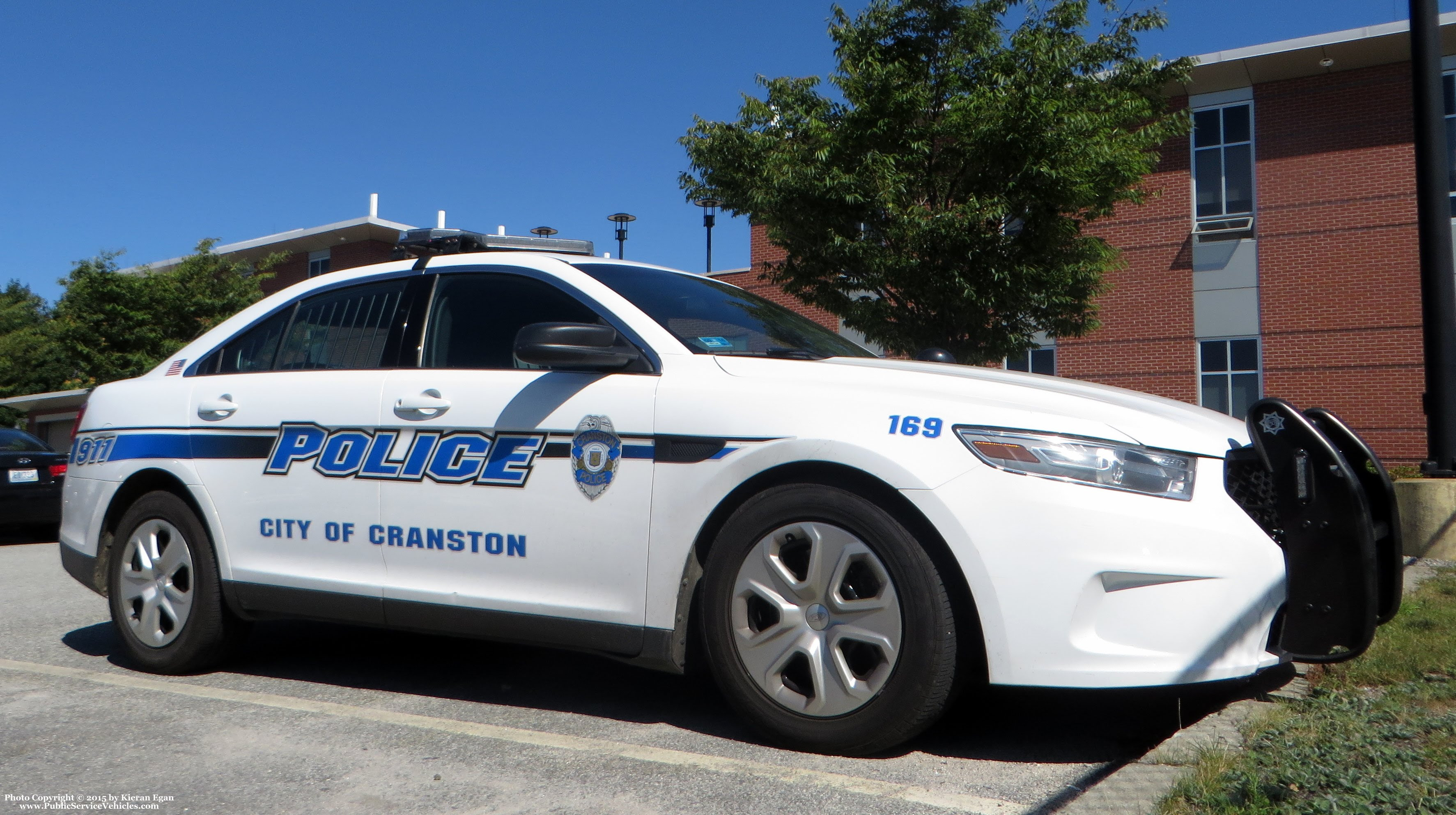 A photo  of Cranston Police
            Cruiser 169, a 2013-2015 Ford Police Interceptor Sedan             taken by Kieran Egan