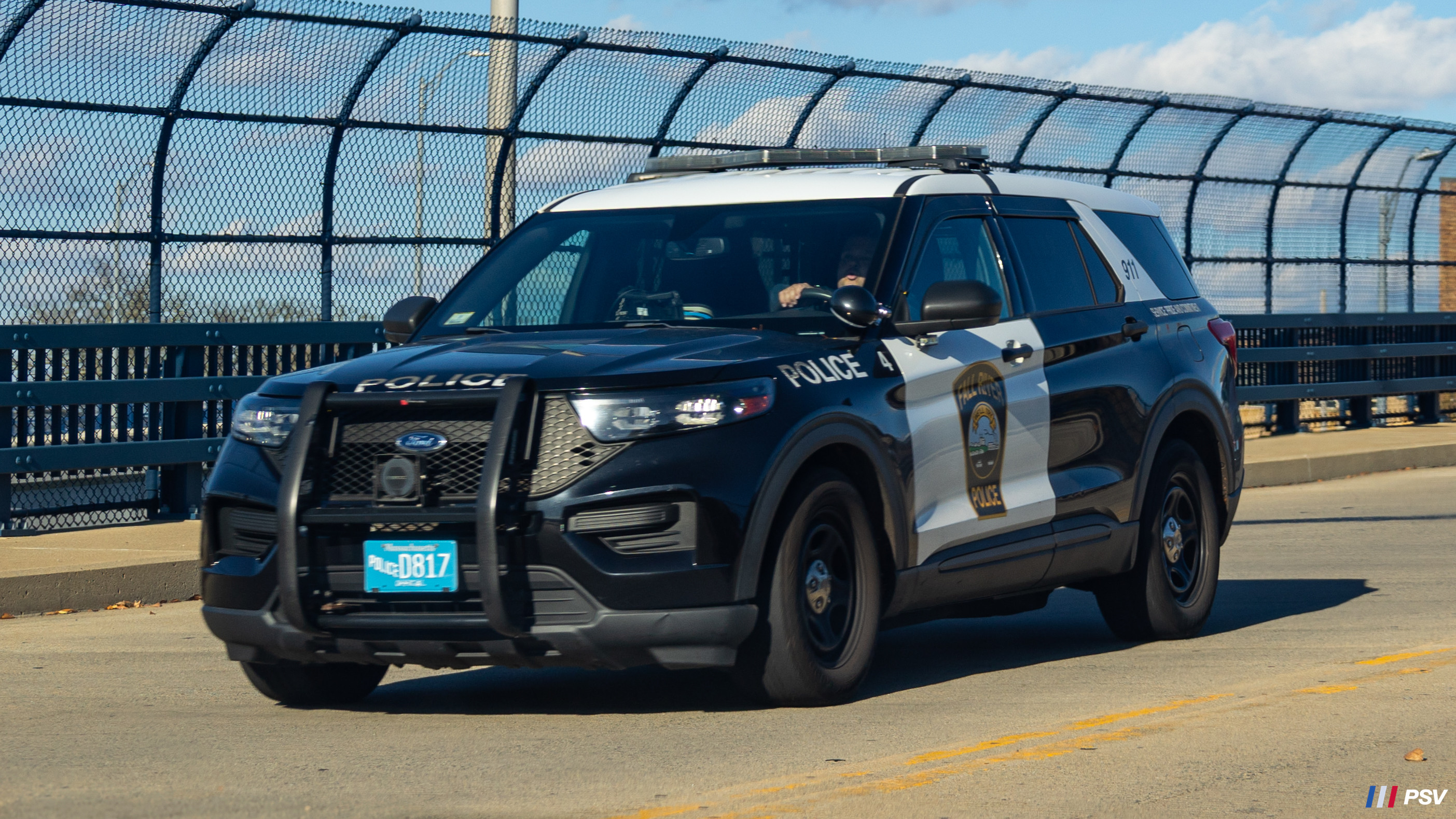 A photo  of Fall River Police
            Car 4, a 2020 Ford Police Interceptor Utility             taken by Kieran Egan