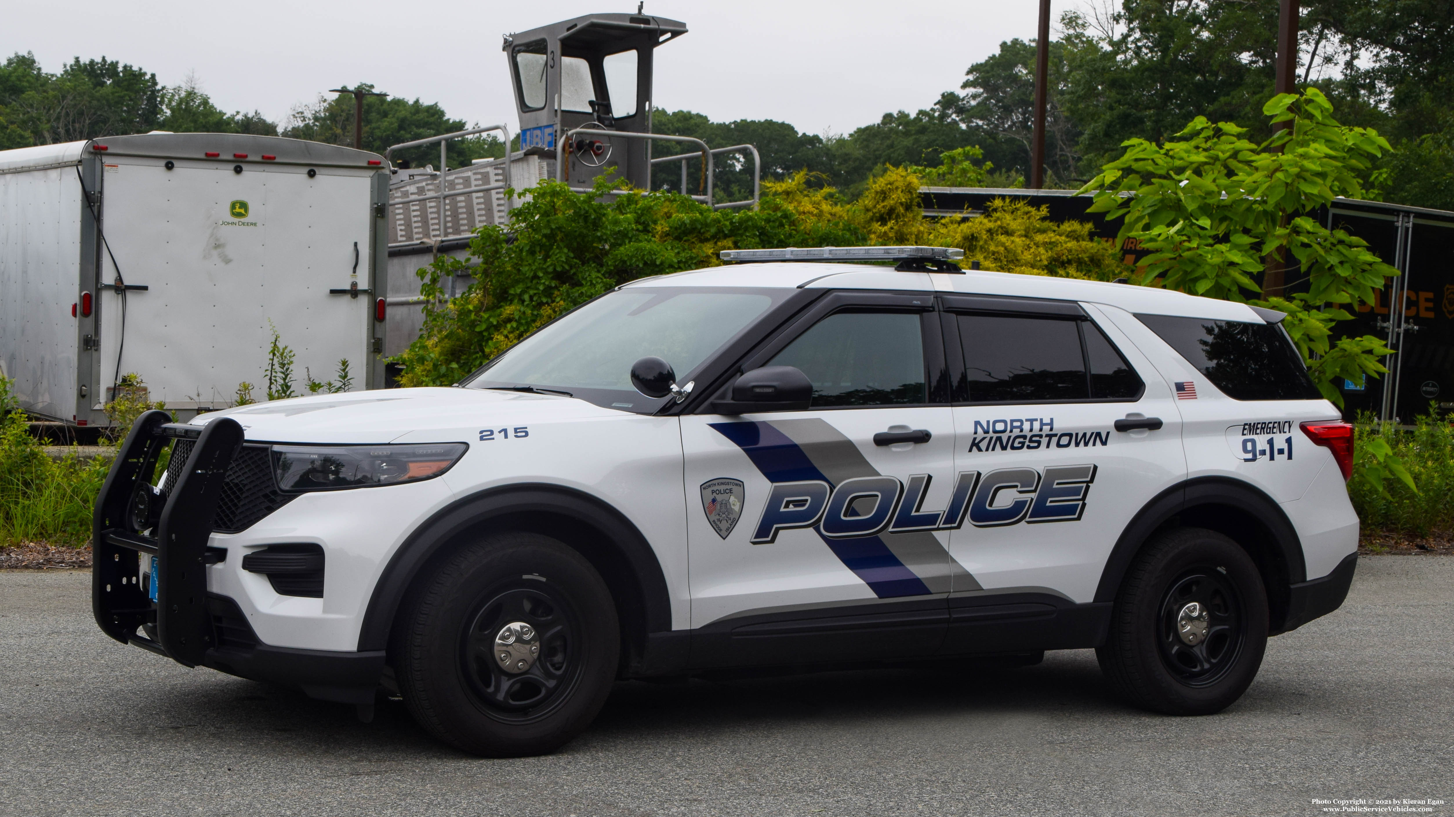 A photo  of North Kingstown Police
            Cruiser 215, a 2021 Ford Police Interceptor Utility             taken by Kieran Egan