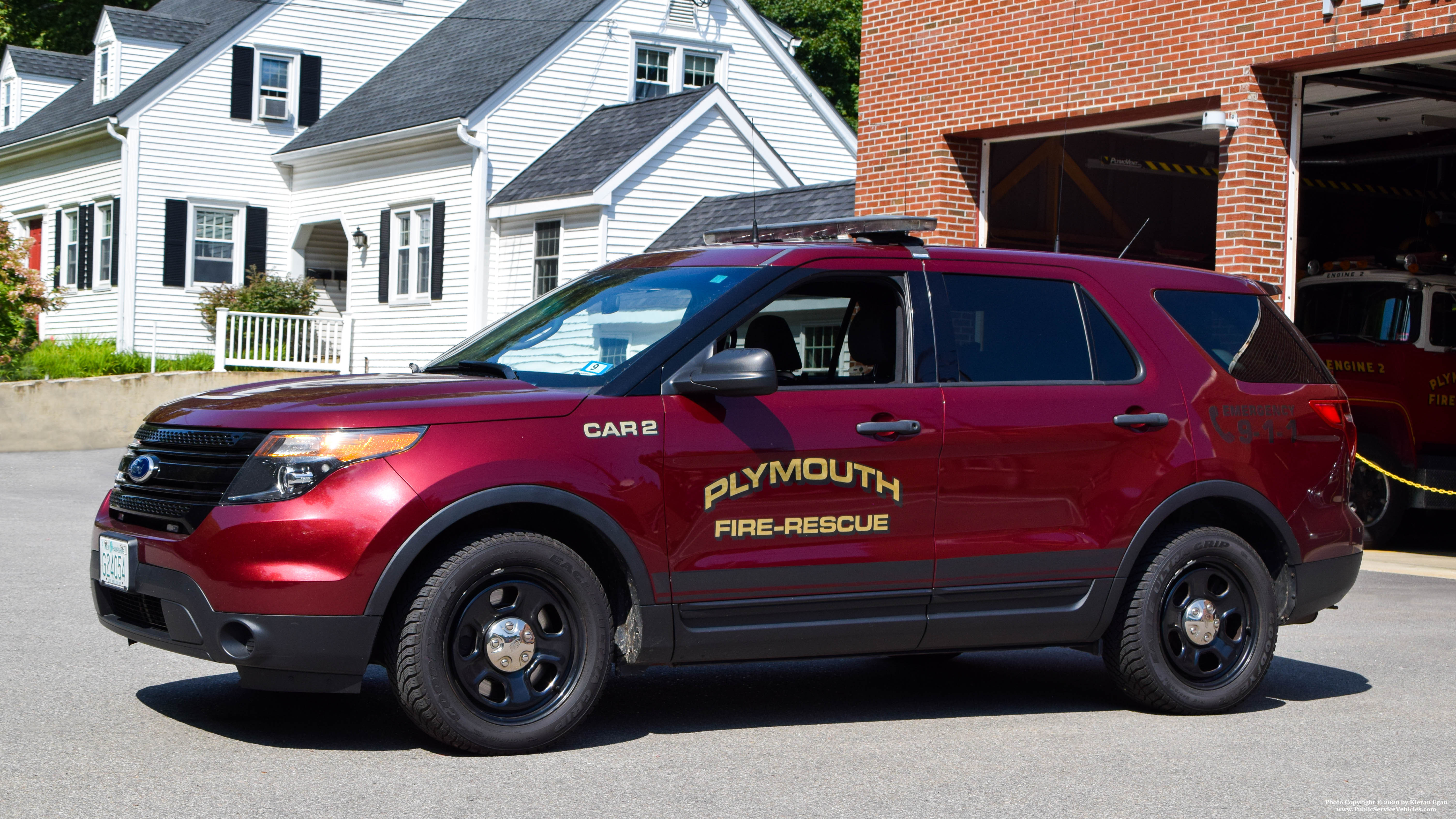 A photo  of Plymouth Fire
            18 Car 2, a 2015 Ford Police Interceptor Utility             taken by Kieran Egan