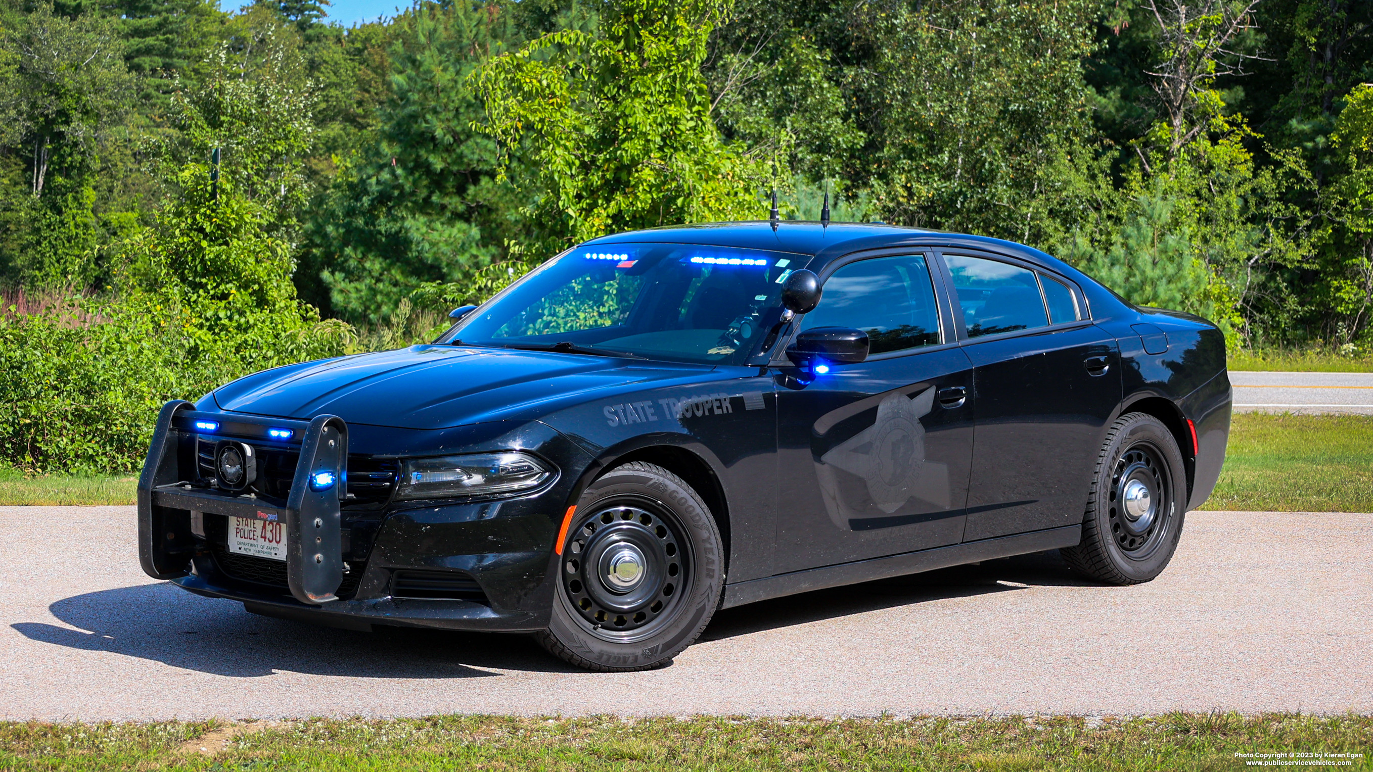 A photo  of New Hampshire State Police
            Cruiser 430, a 2018 Dodge Charger             taken by Kieran Egan