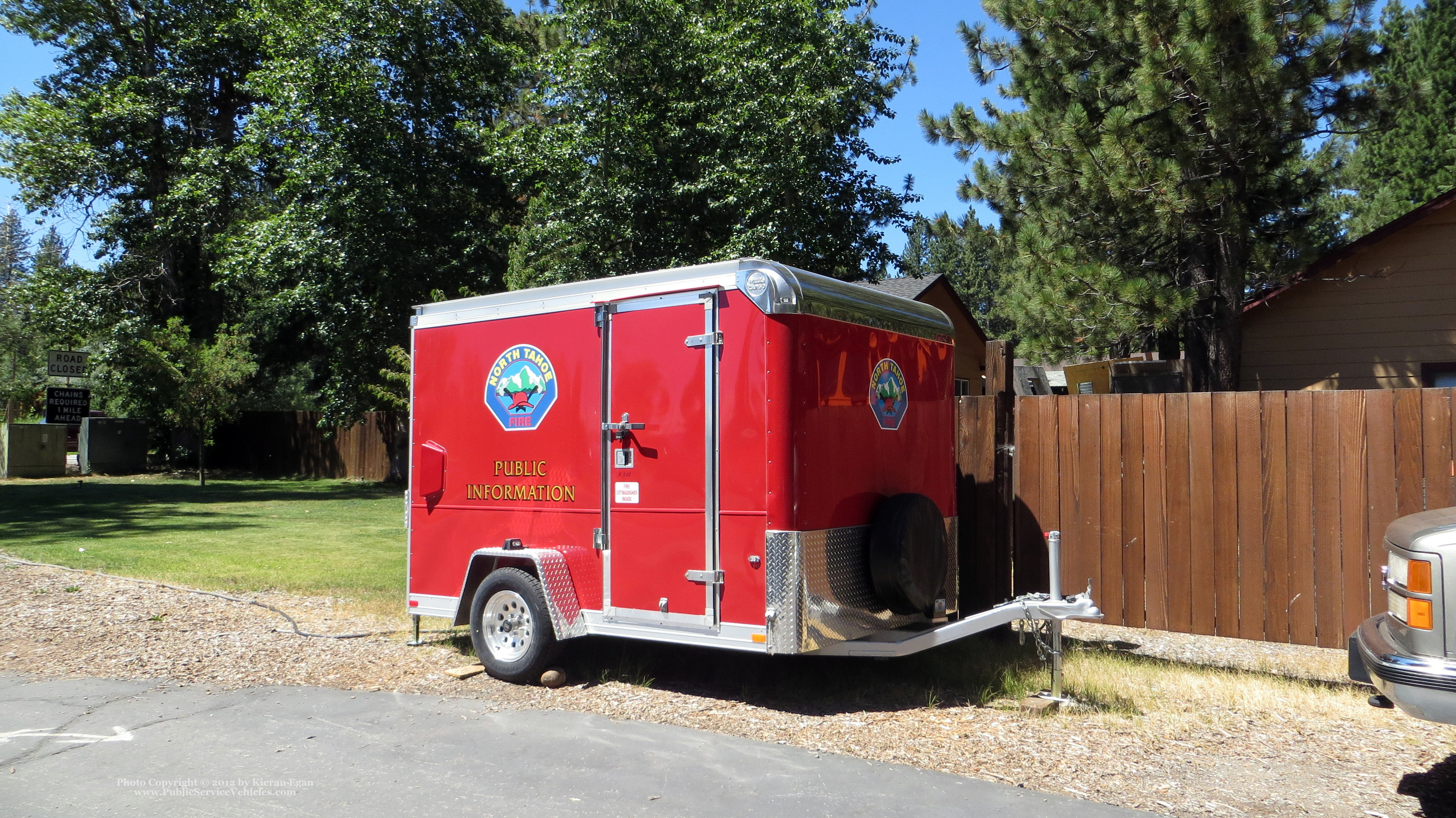 A photo  of North Tahoe Fire District
            Public Information Trailer, a 2000-2012 Trailer             taken by Kieran Egan