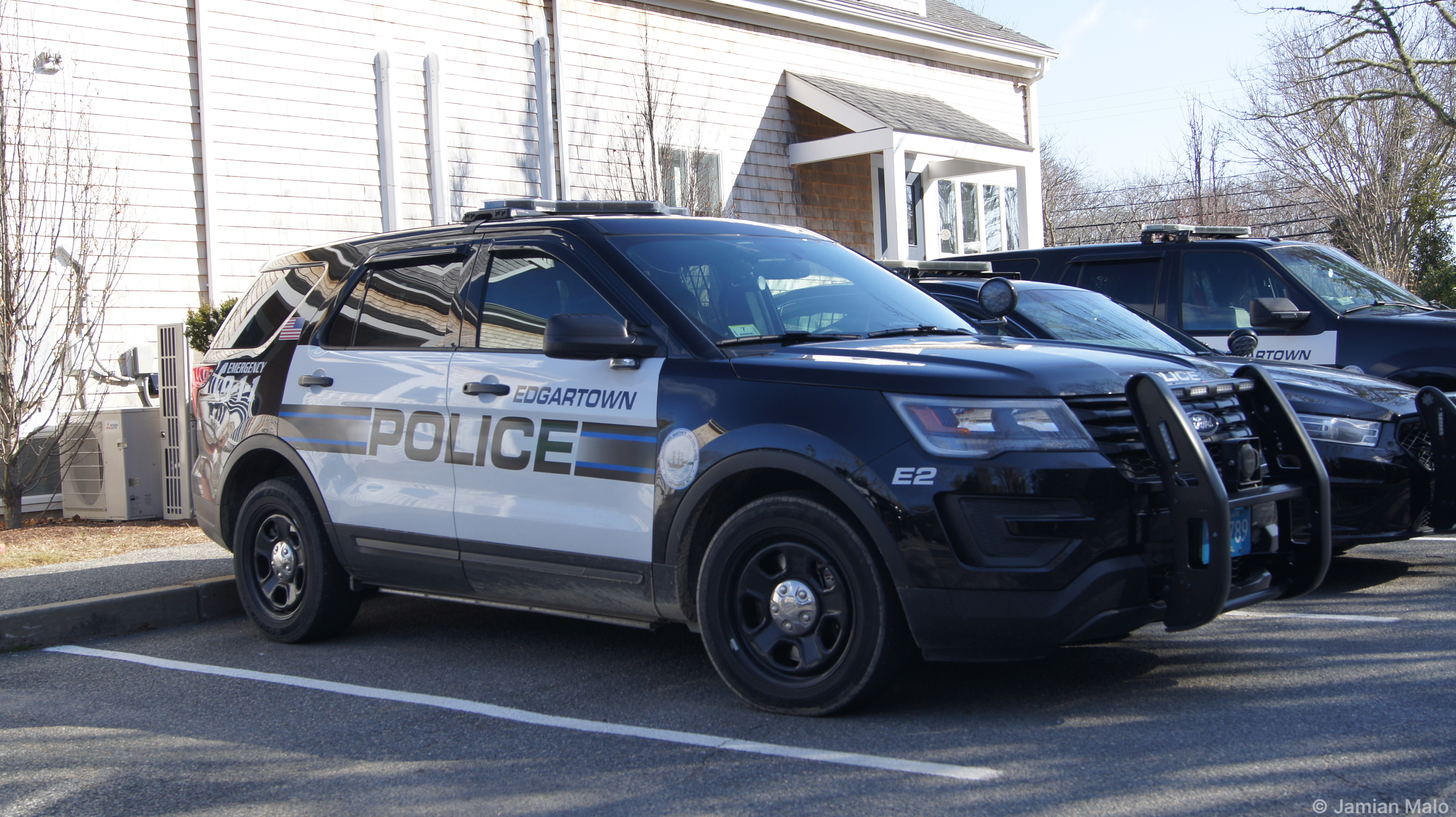 A photo  of Edgartown Police
            Cruiser E2, a 2016-2019 Ford Police Interceptor Utility             taken by Jamian Malo