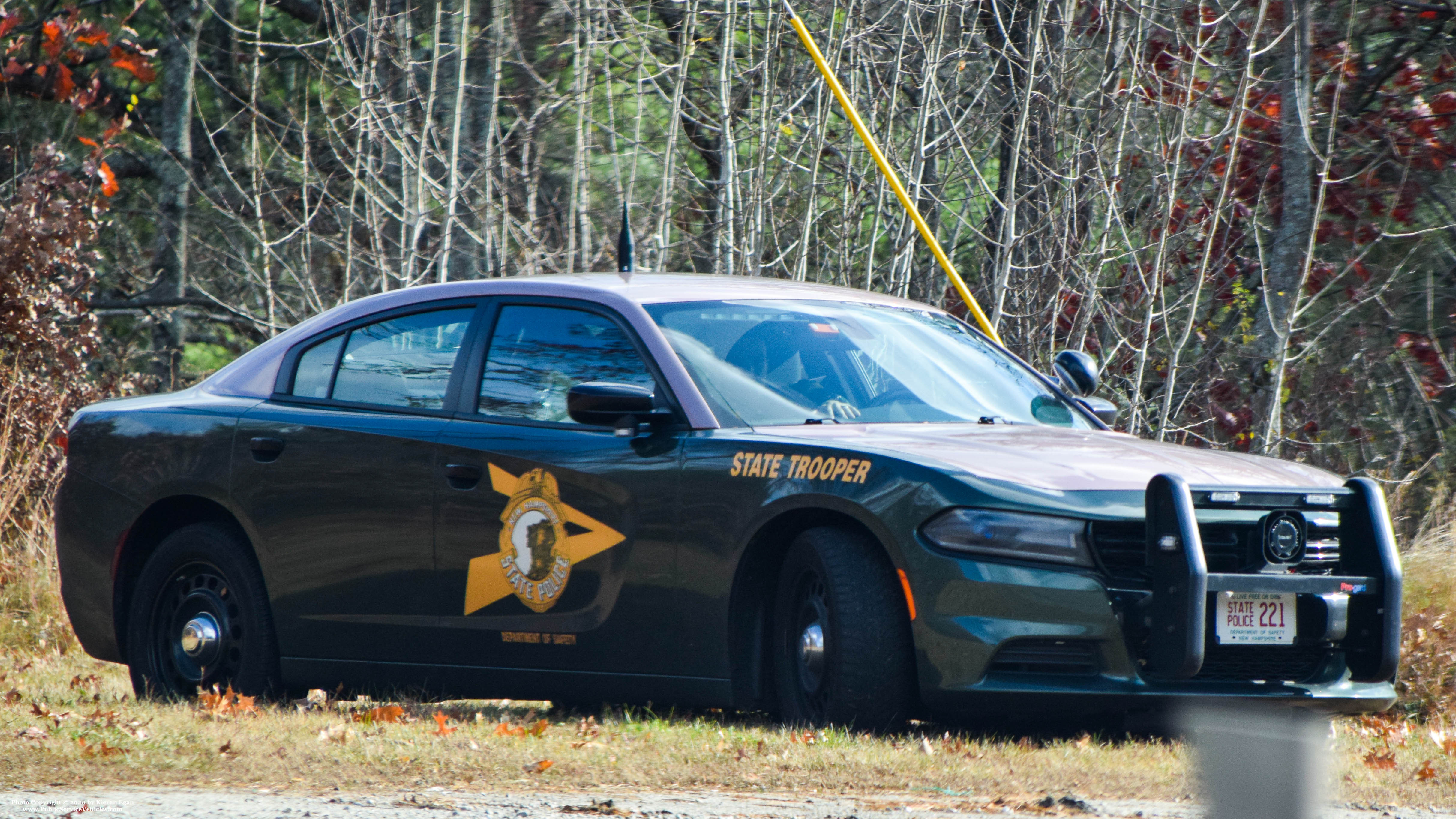 A photo  of New Hampshire State Police
            Cruiser 221, a 2015-2019 Dodge Charger             taken by Kieran Egan