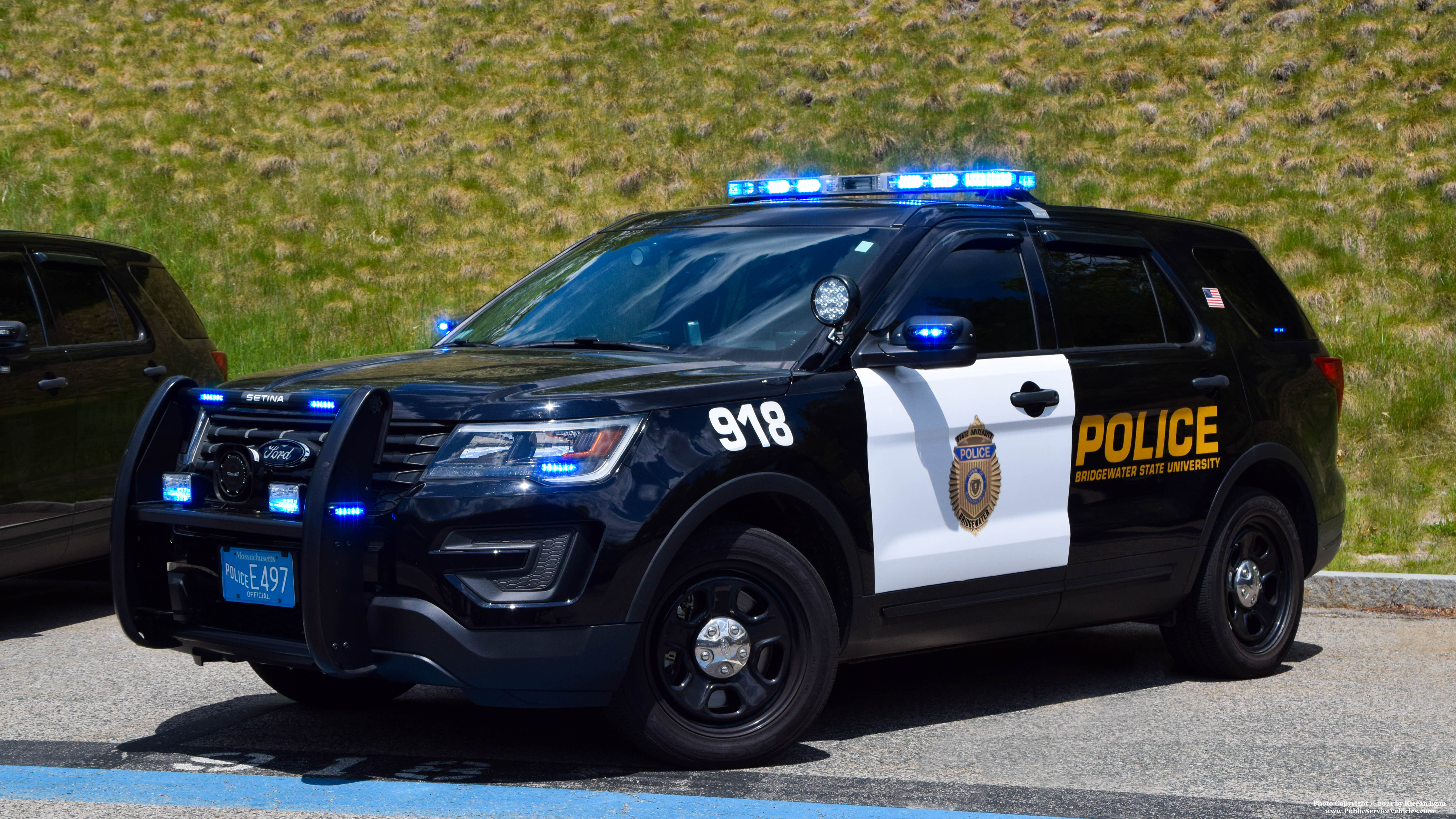 A photo  of Bridgewater State University Police
            Cruiser 918, a 2019 Ford Police Interceptor Utility             taken by Kieran Egan