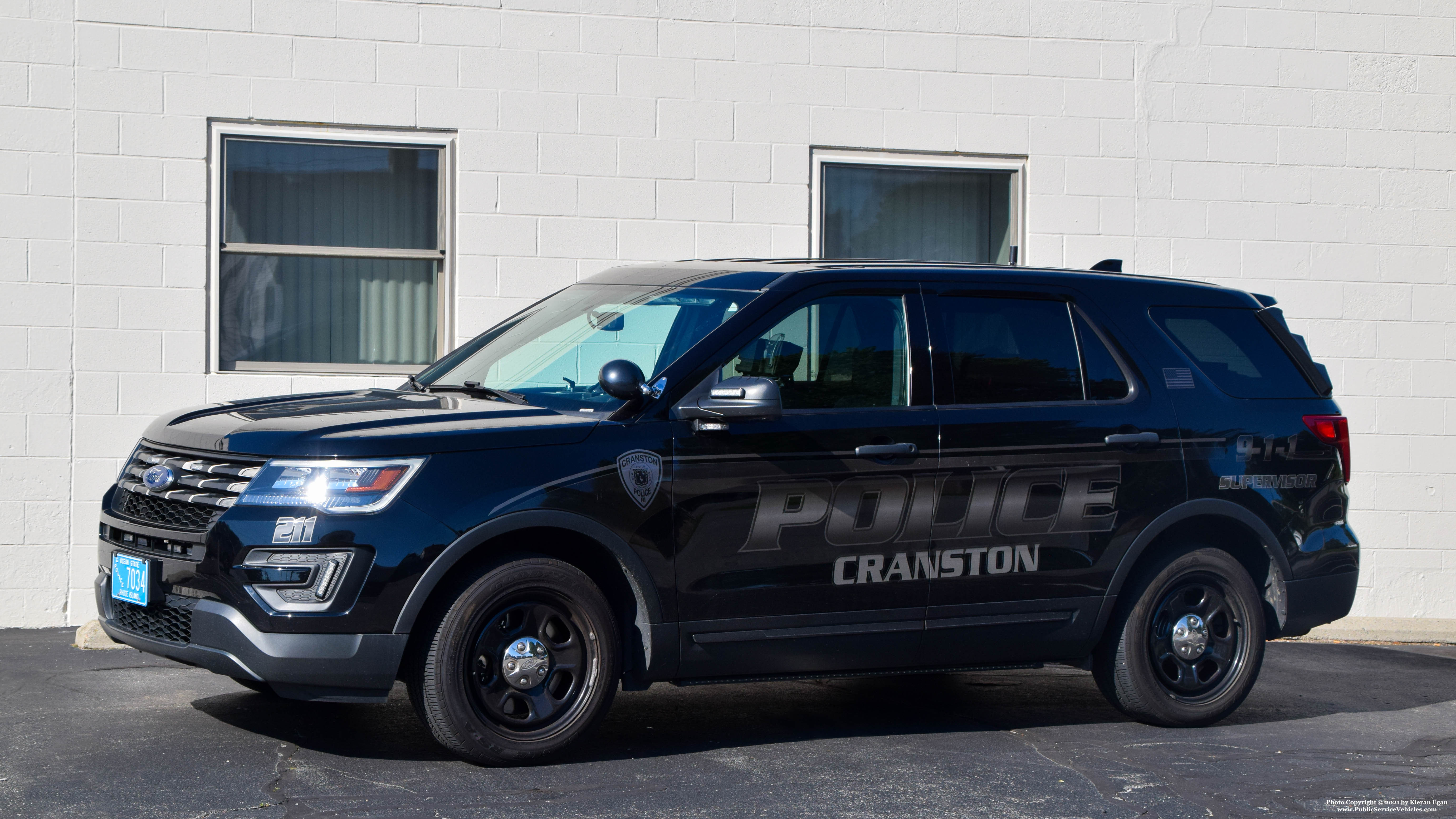 A photo  of Cranston Police
            Cruiser 211, a 2018 Ford Police Interceptor Utility             taken by Kieran Egan