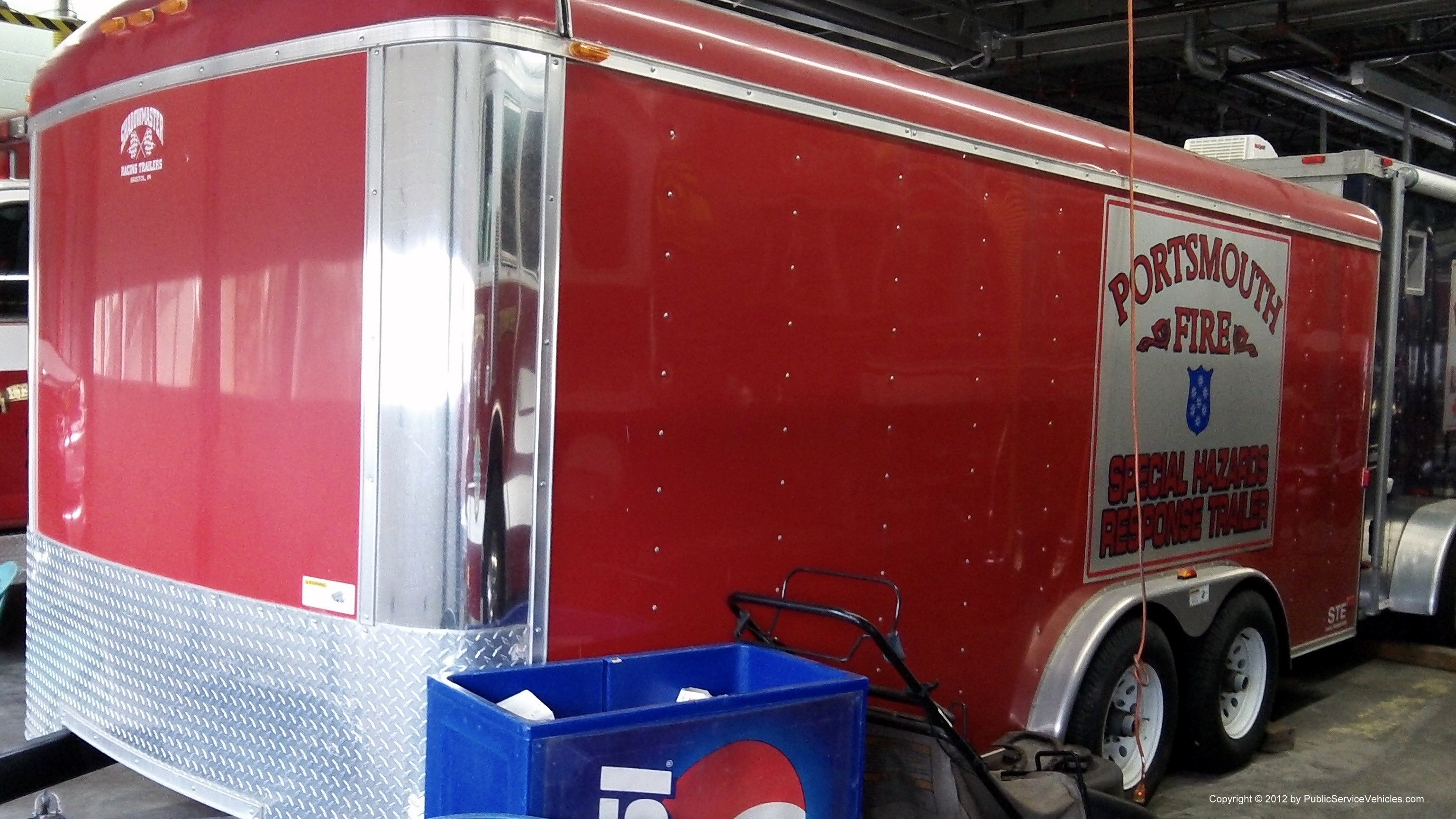 A photo  of Portsmouth Fire
            Special Hazards Response Trailer, a 2000-2010 Shadowmaster Racing Trailers Trailer             taken by Kieran Egan