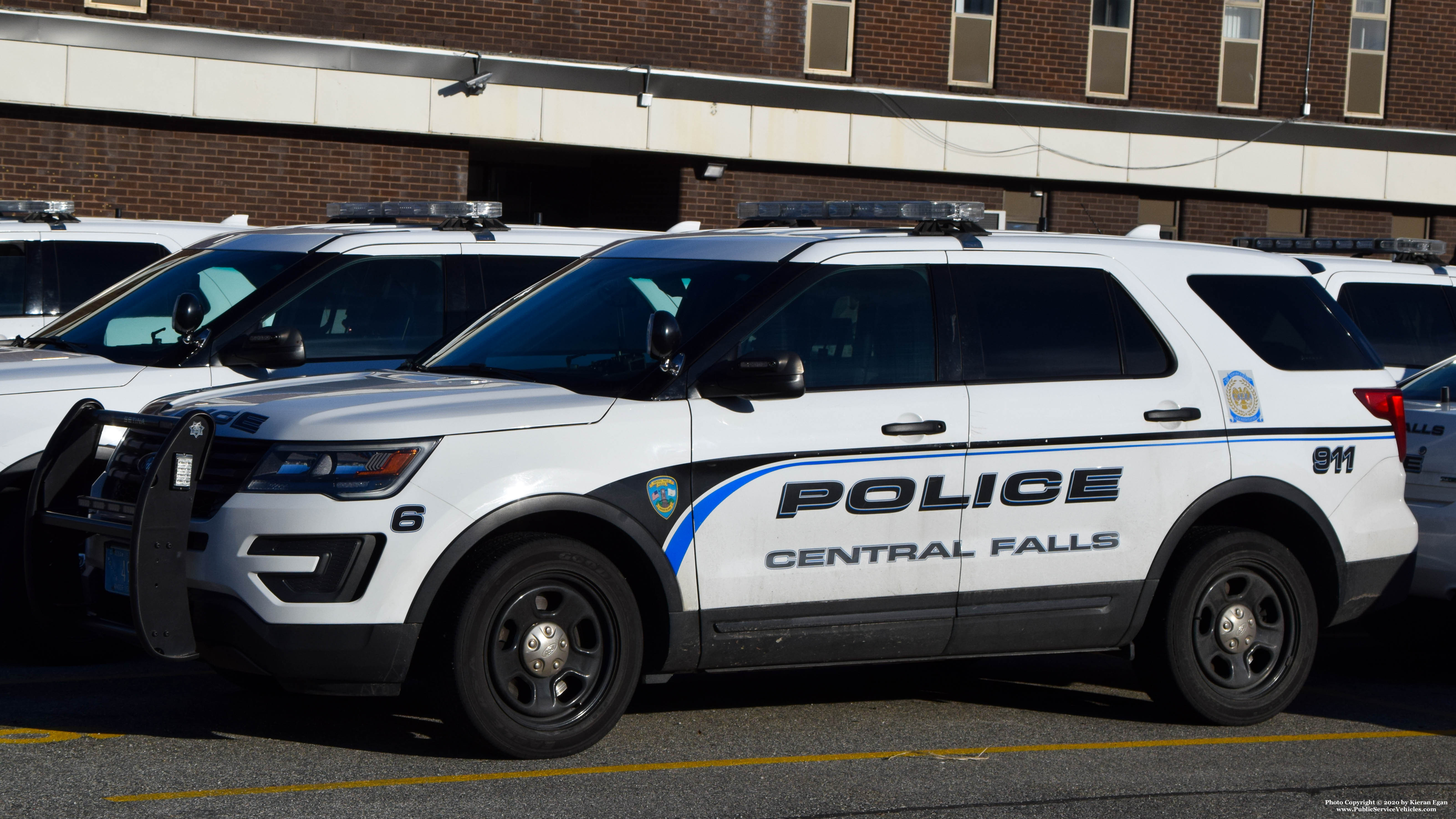 A photo  of Central Falls Police
            Patrol Car 6, a 2018 Ford Police Interceptor Utility             taken by Kieran Egan