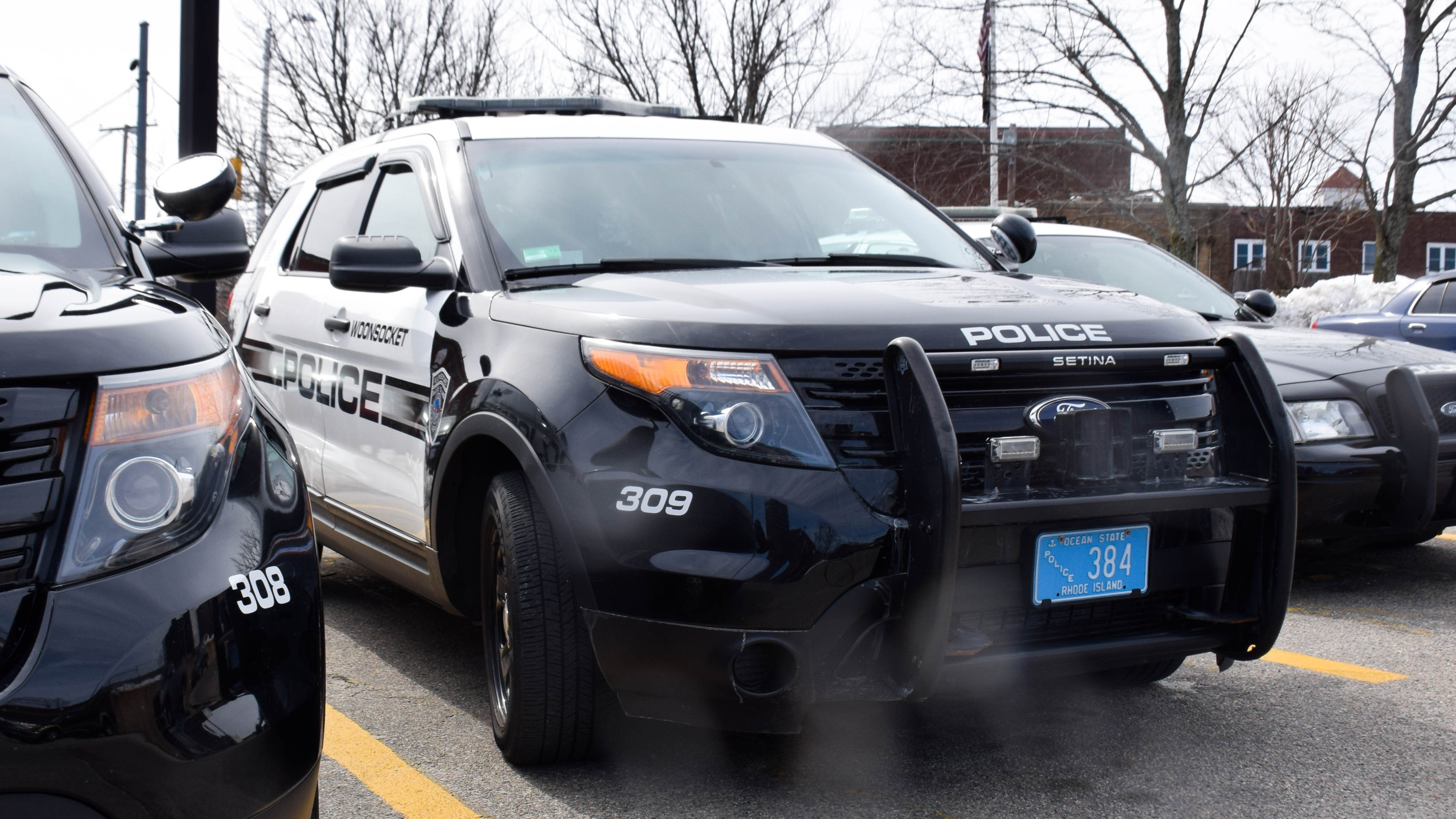 A photo  of Woonsocket Police
            Cruiser 309, a 2015 Ford Police Interceptor Utility             taken by Kieran Egan