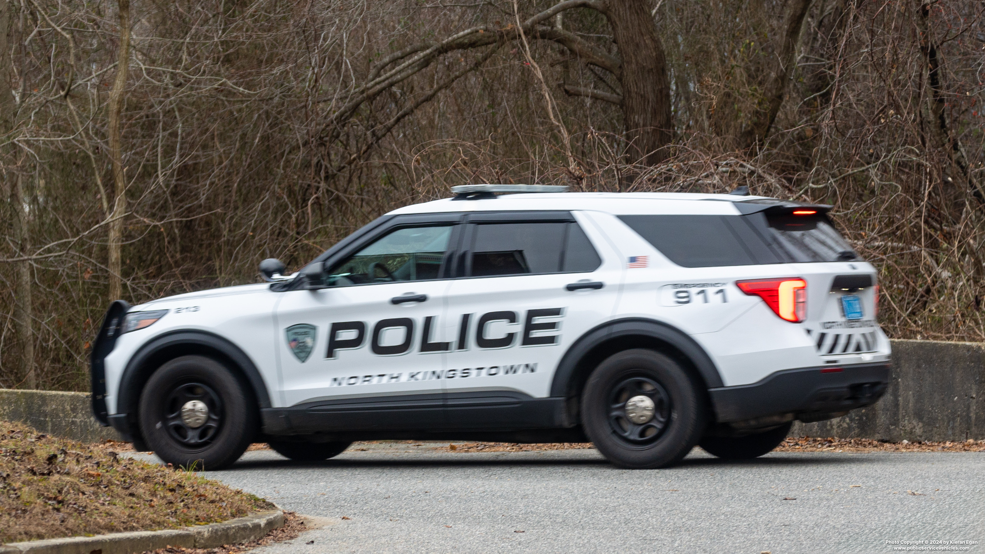 A photo  of North Kingstown Police
            Cruiser 213, a 2022 Ford Police Interceptor Utility             taken by Kieran Egan