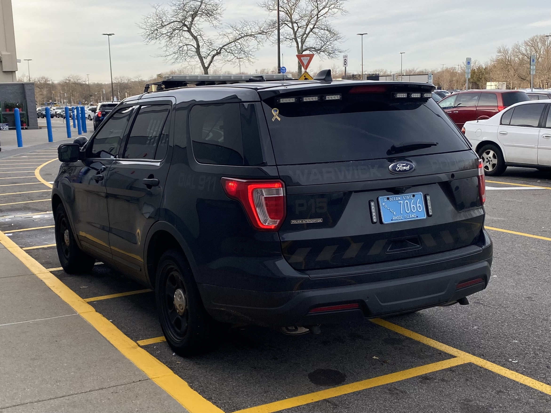A photo  of Warwick Police
            Cruiser P-15, a 2019 Ford Police Interceptor Utility             taken by @riemergencyvehicles