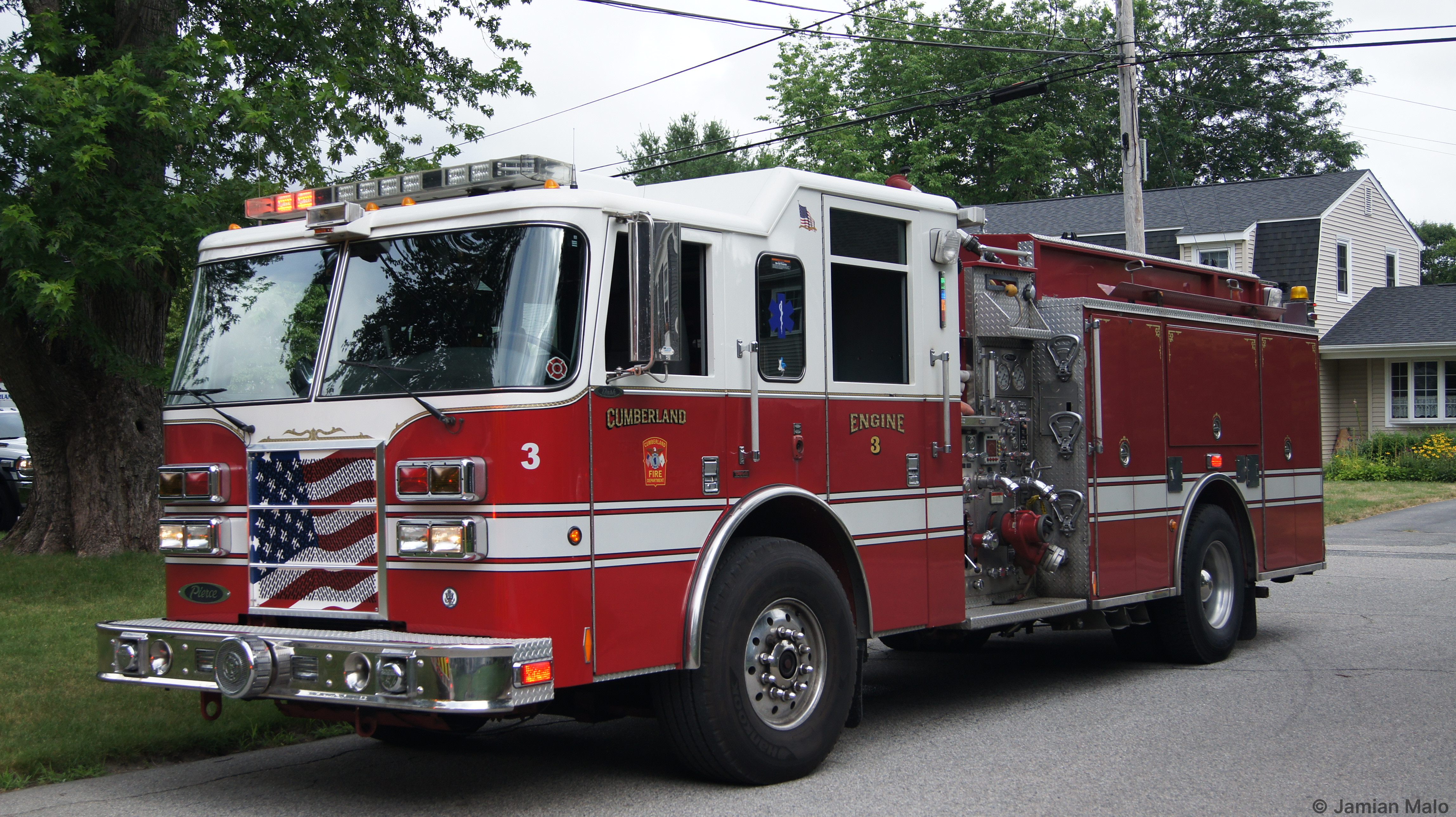A photo  of Cumberland Fire
            Engine 3, a 2005 Pierce Dash             taken by Jamian Malo