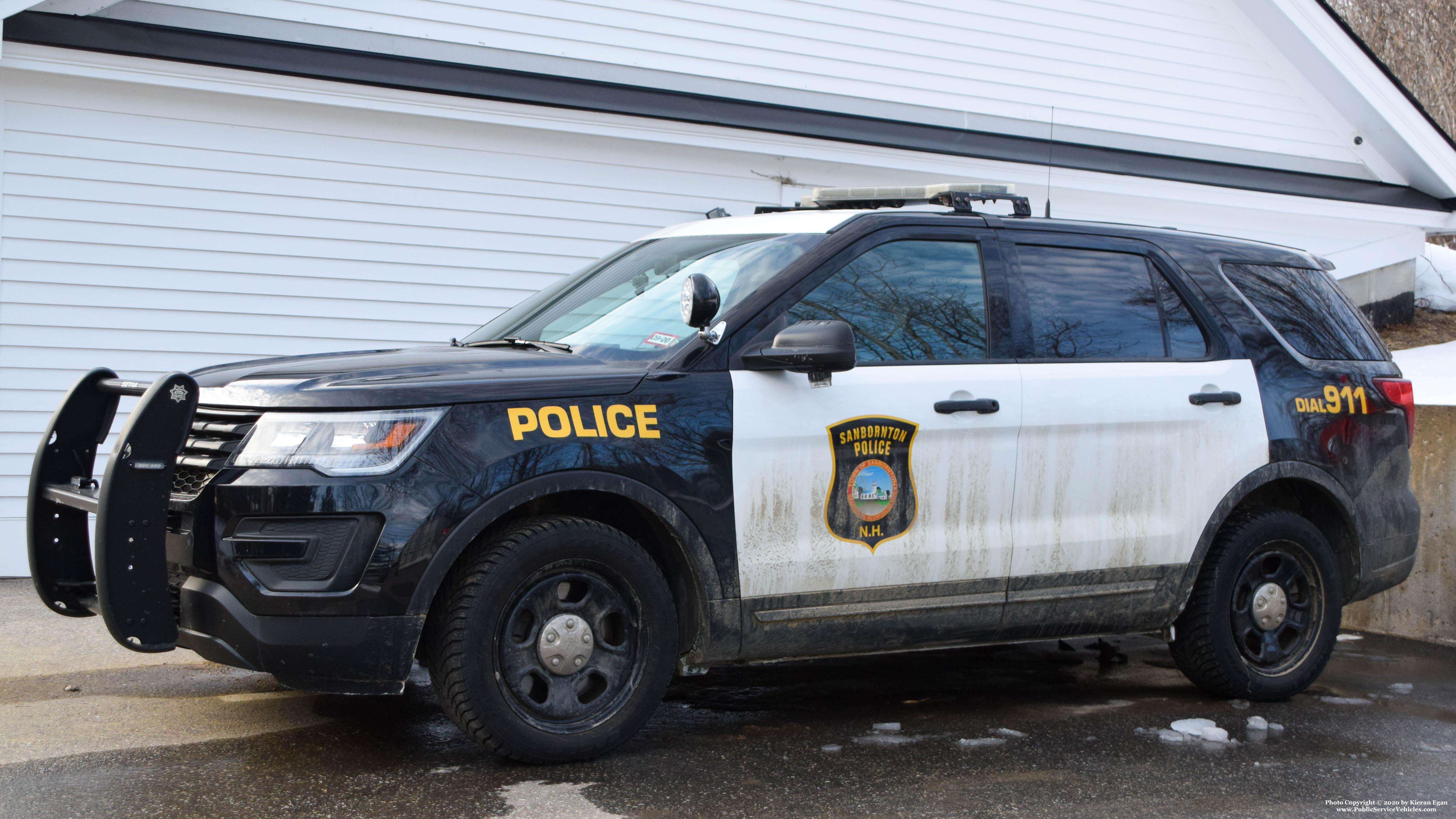 A photo  of Sanbornton Police
            Car 4, a 2018 Ford Police Interceptor Utility             taken by Kieran Egan